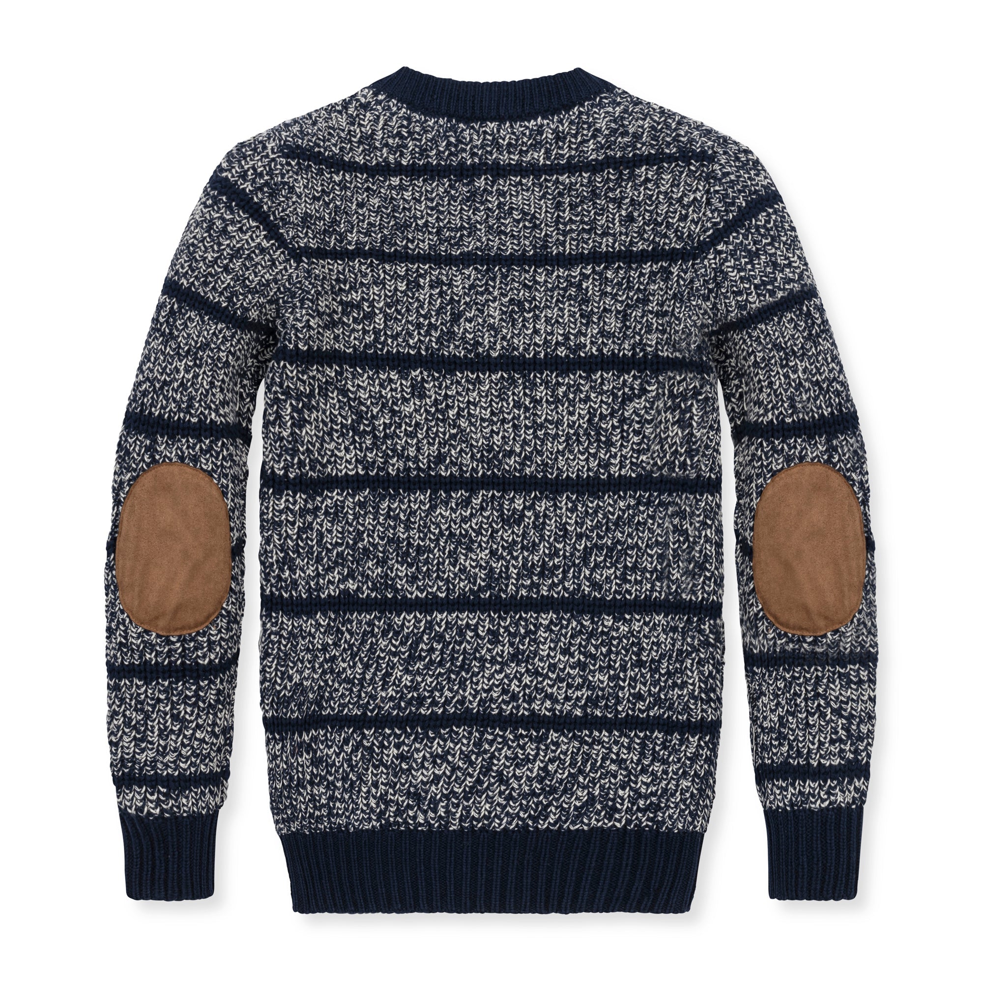 Organic Sweater Henley with Elbow Patches