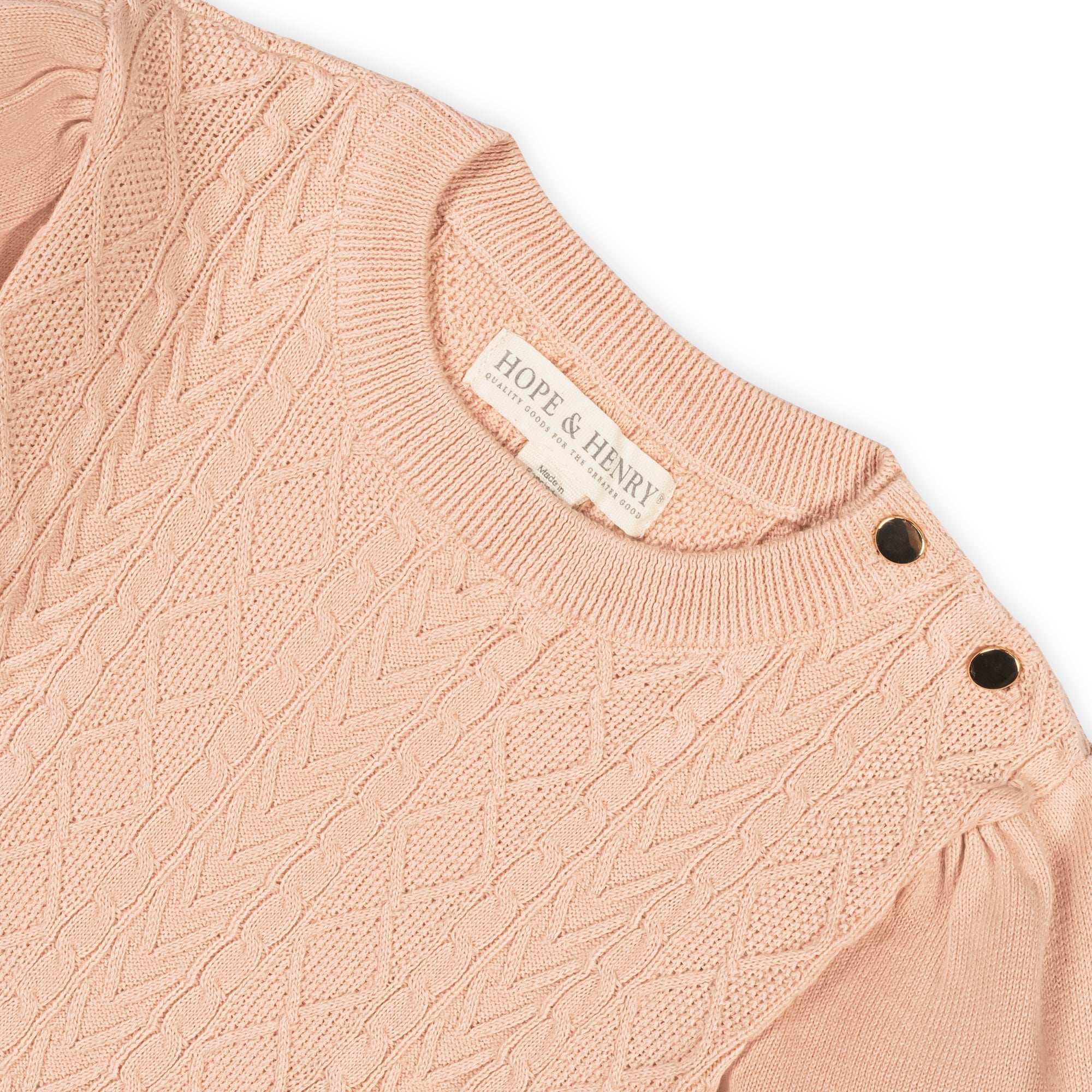 Organic Cable Bodice Sweater Dress