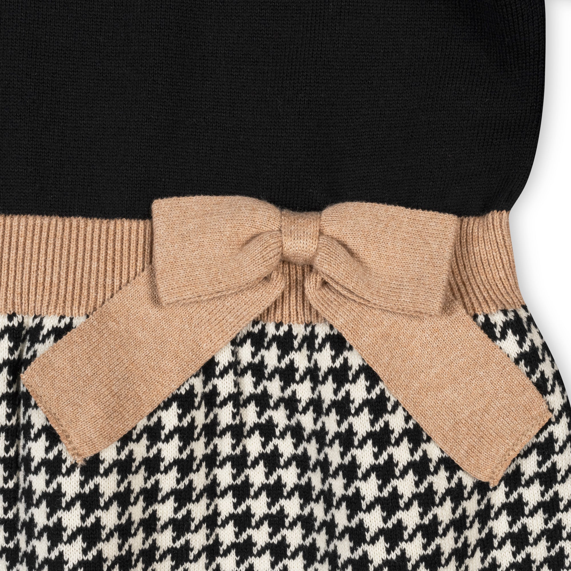 Organic Skater Sweater Dress with Bow