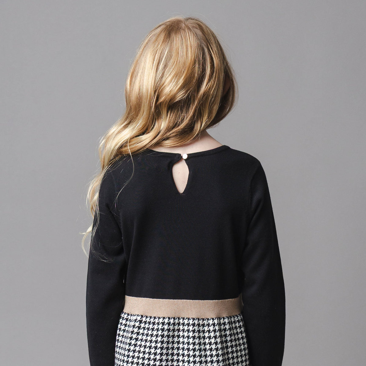 Organic Skater Sweater Dress with Bow