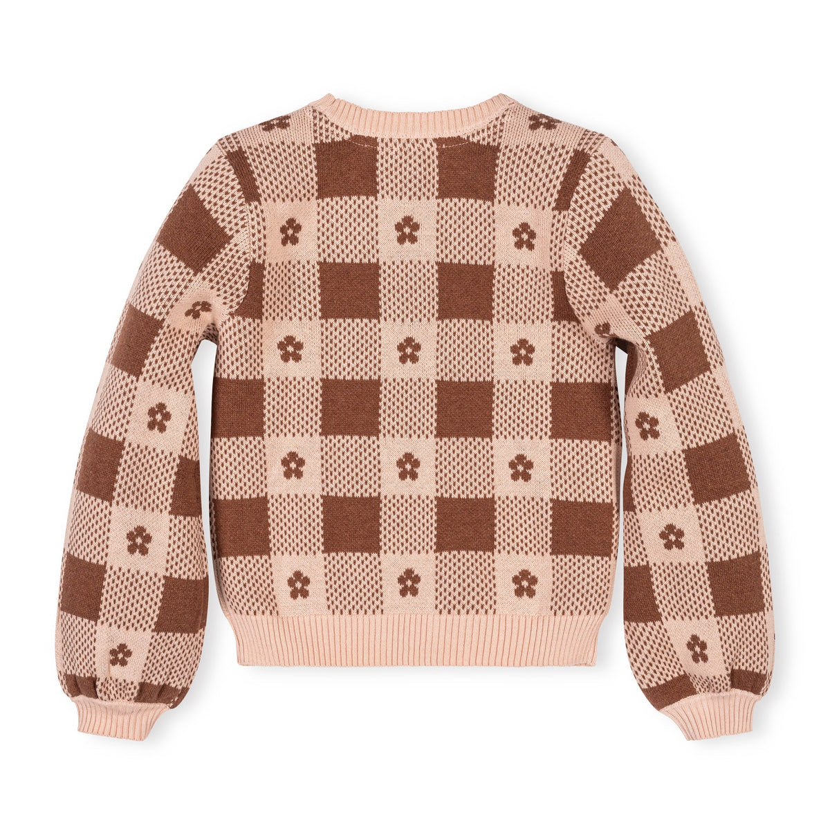 Organic Bow Detail Intarsia Sweater