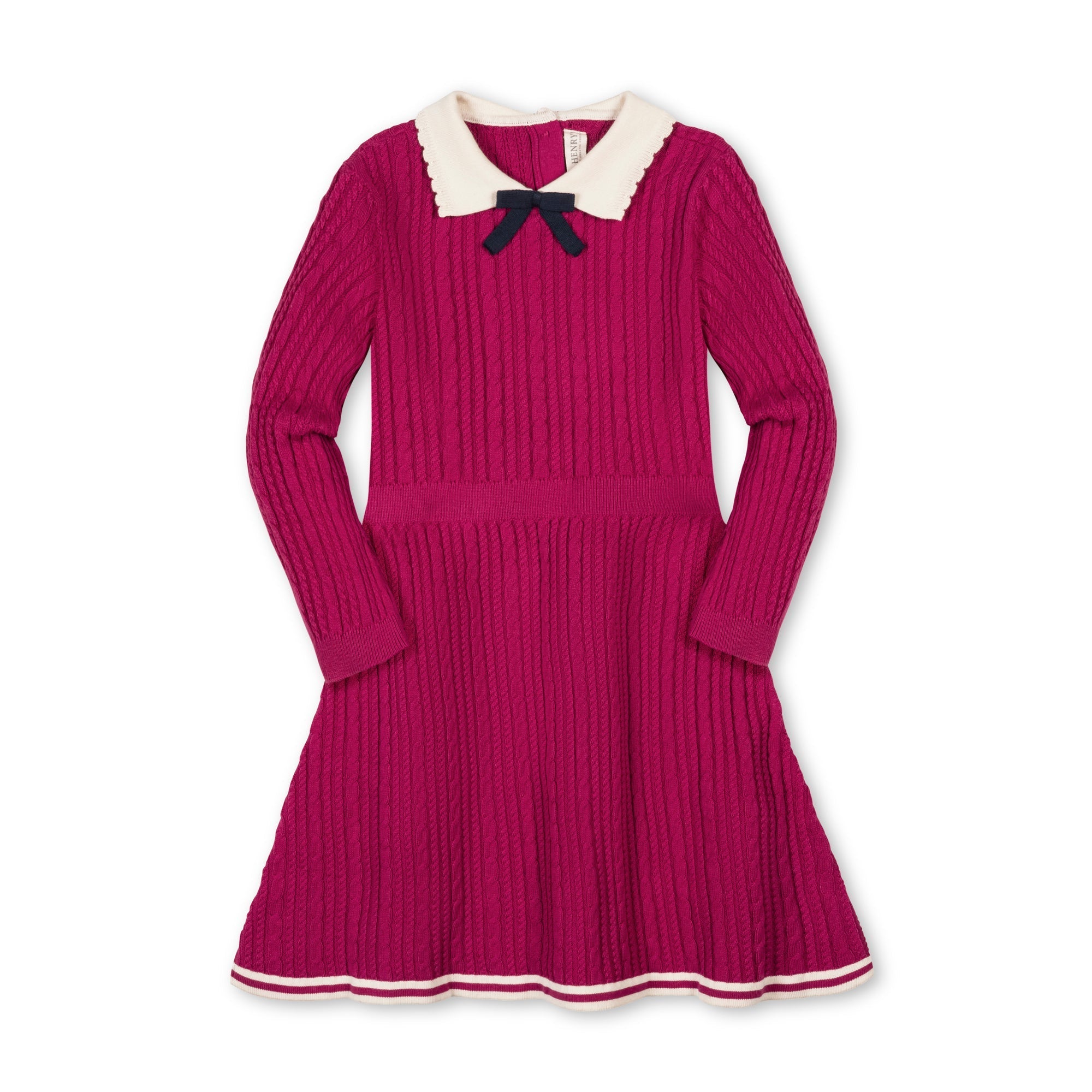 Organic Collared French Cable Sweater Dress