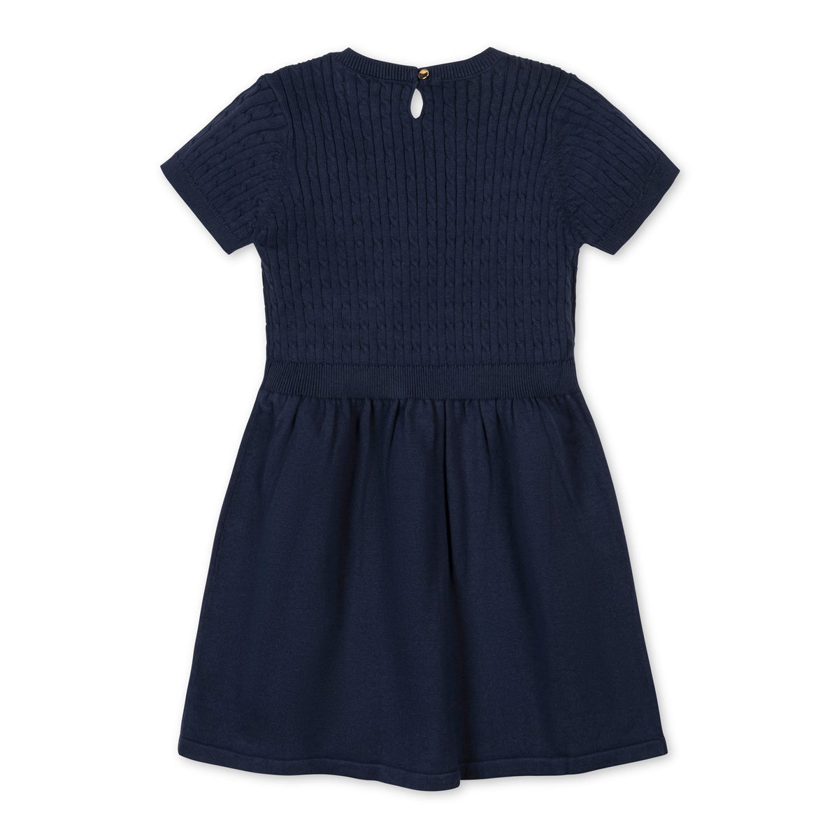 Organic Short Sleeve Cable Sweater Dress