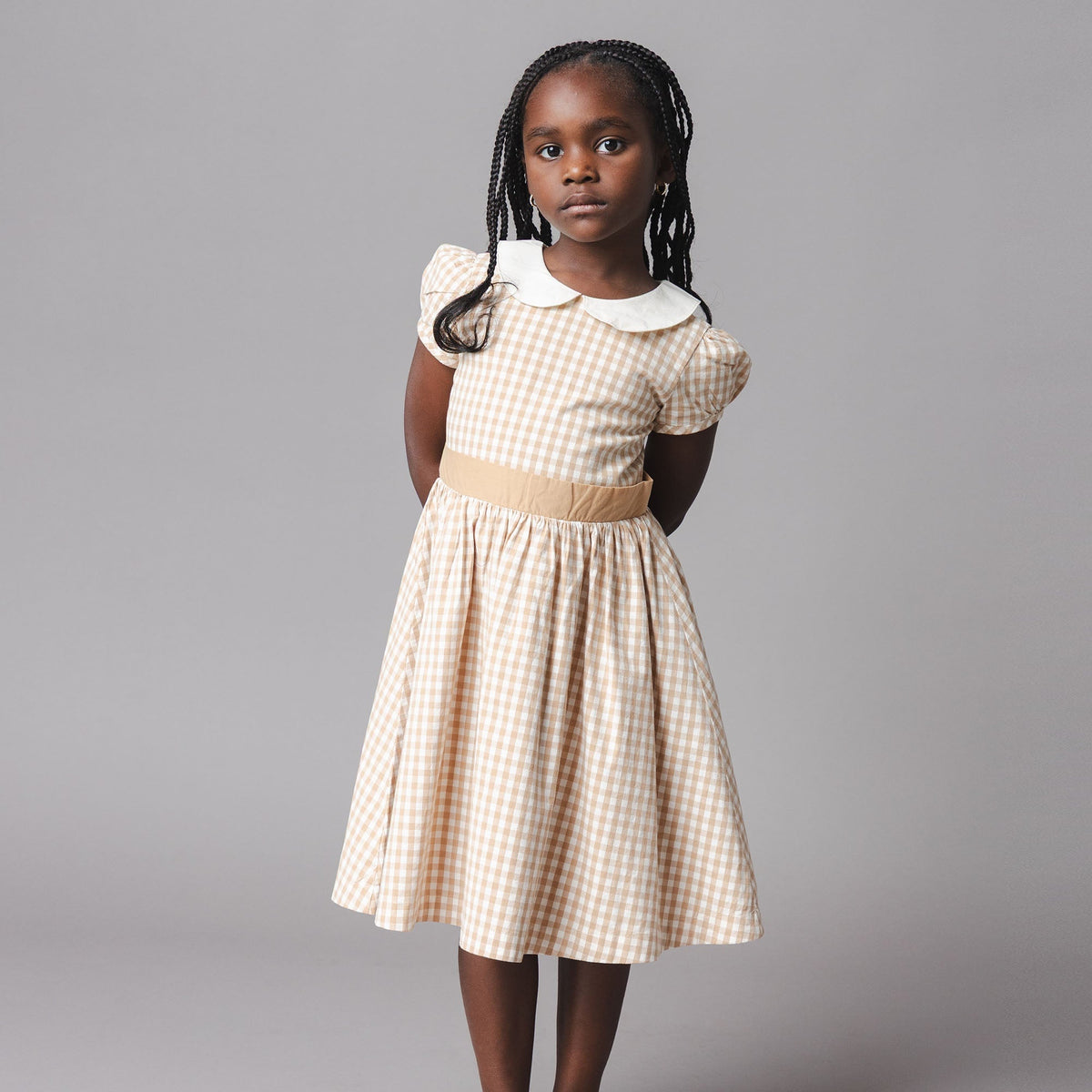 Organic Stretch Poplin Peter Pan Collar Dress