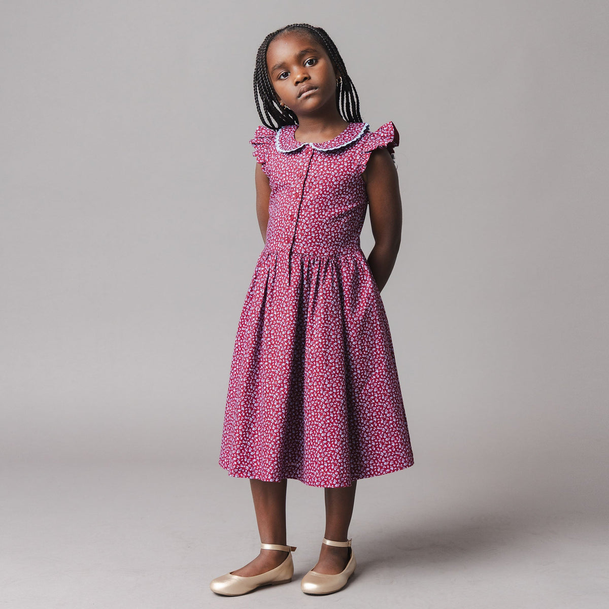 Linen Dress with Peter Pan Collar