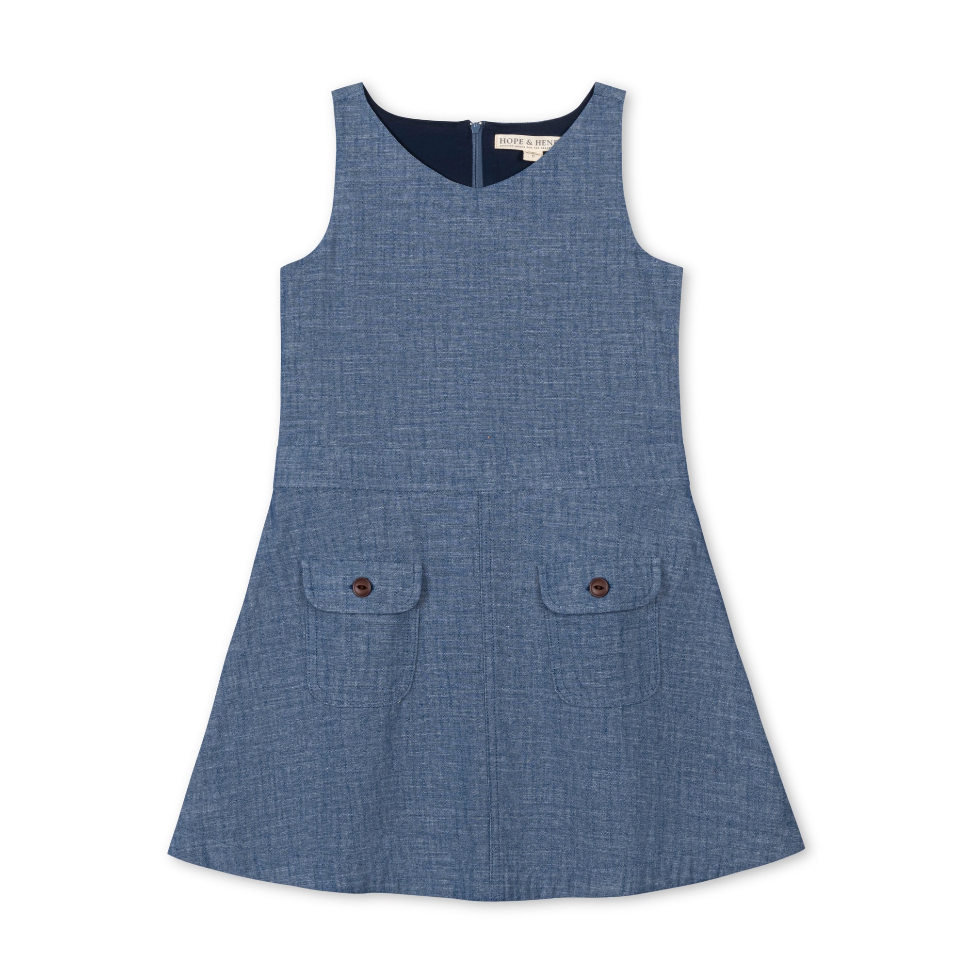 Organic V-Neck Chambray Jumper