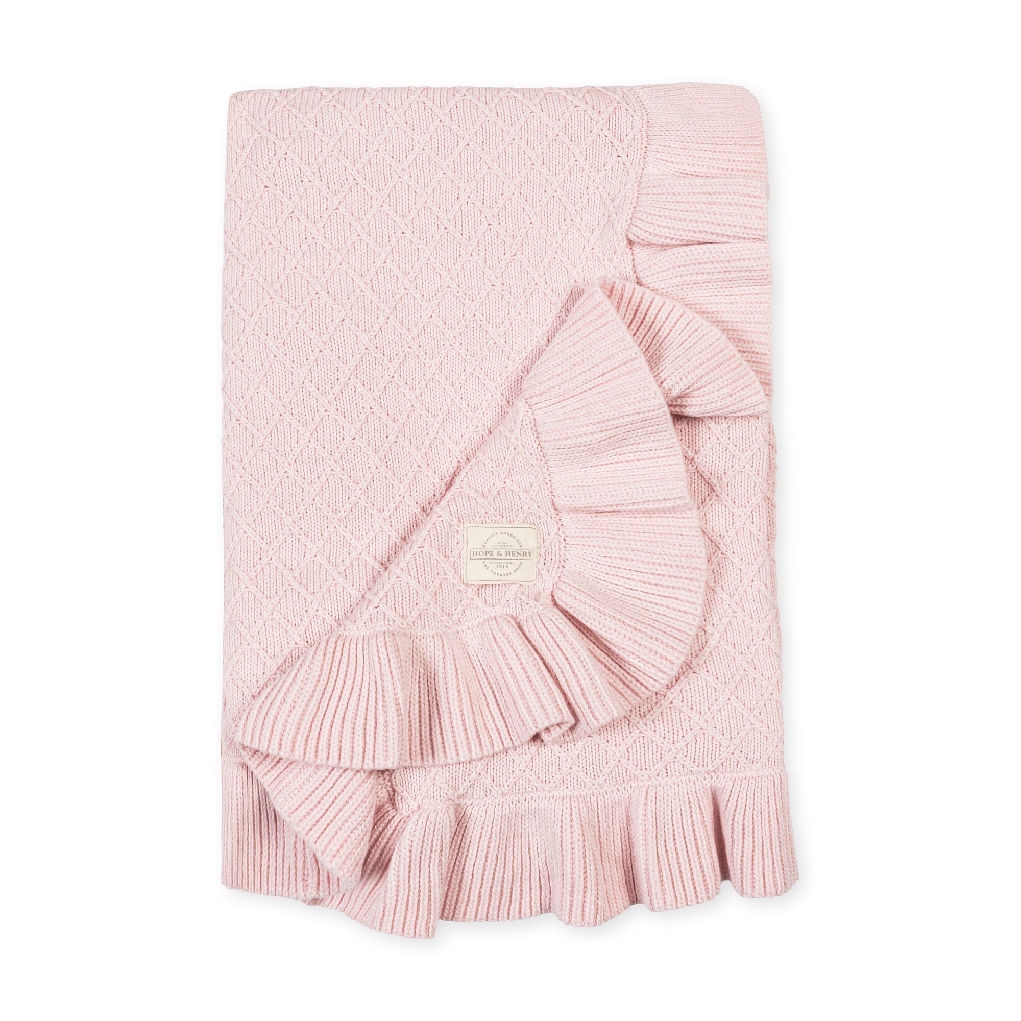 Organic Ruffle Edge Baby Blanket