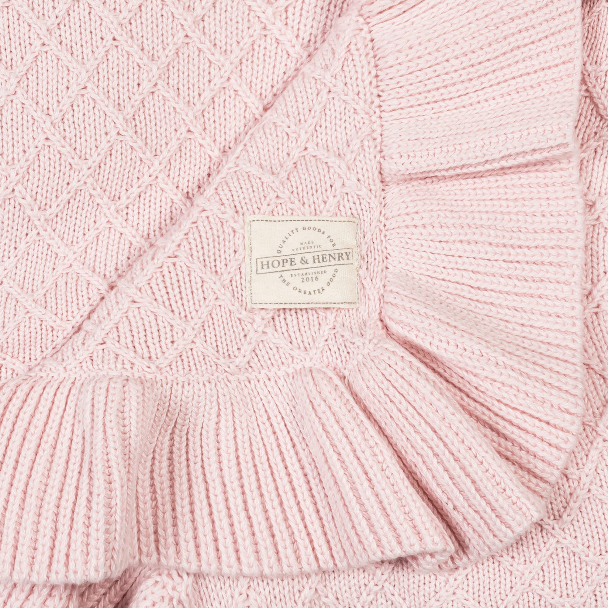 Organic Ruffle Edge Baby Blanket