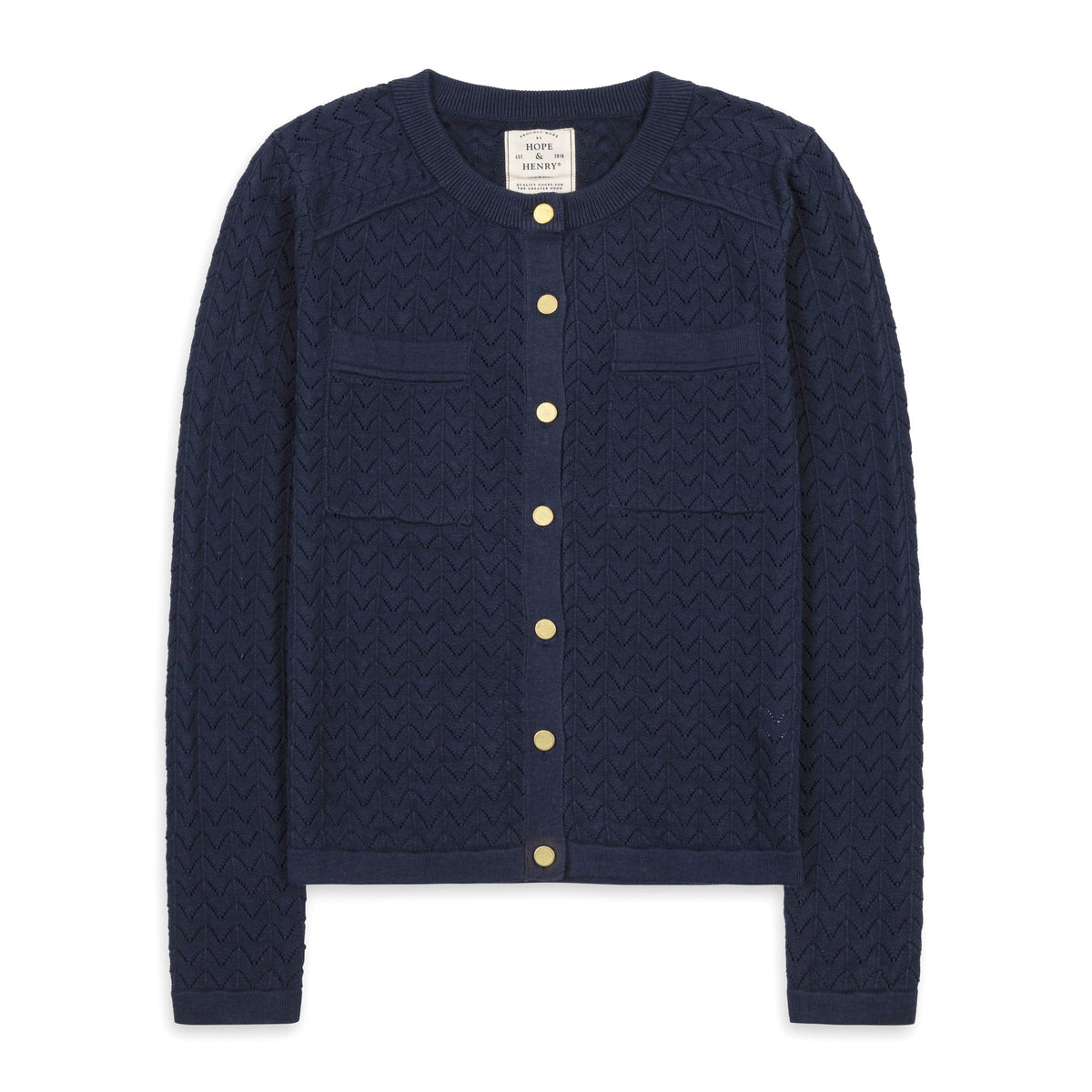 Organic Pointelle Cardigan