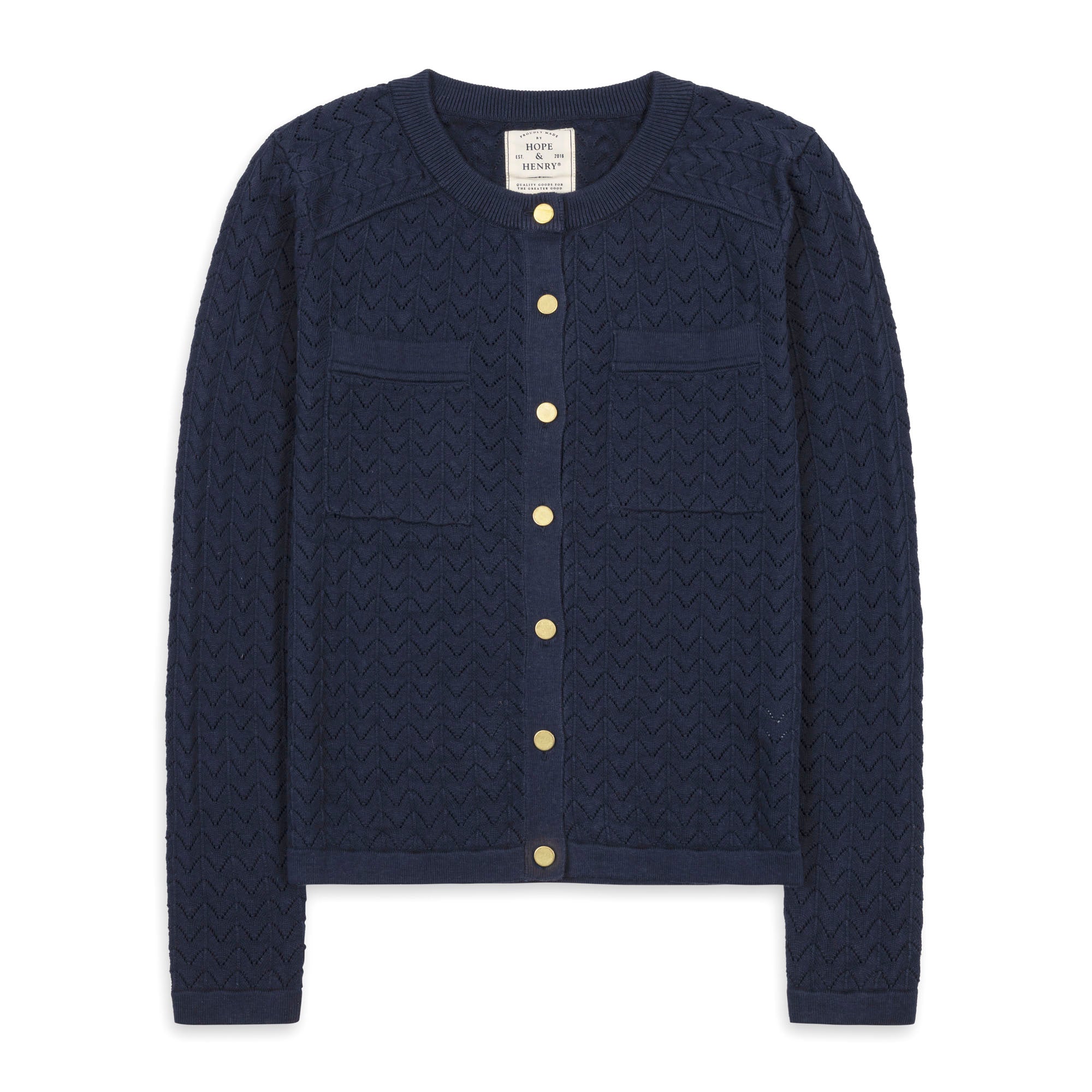Organic Pointelle Cardigan
