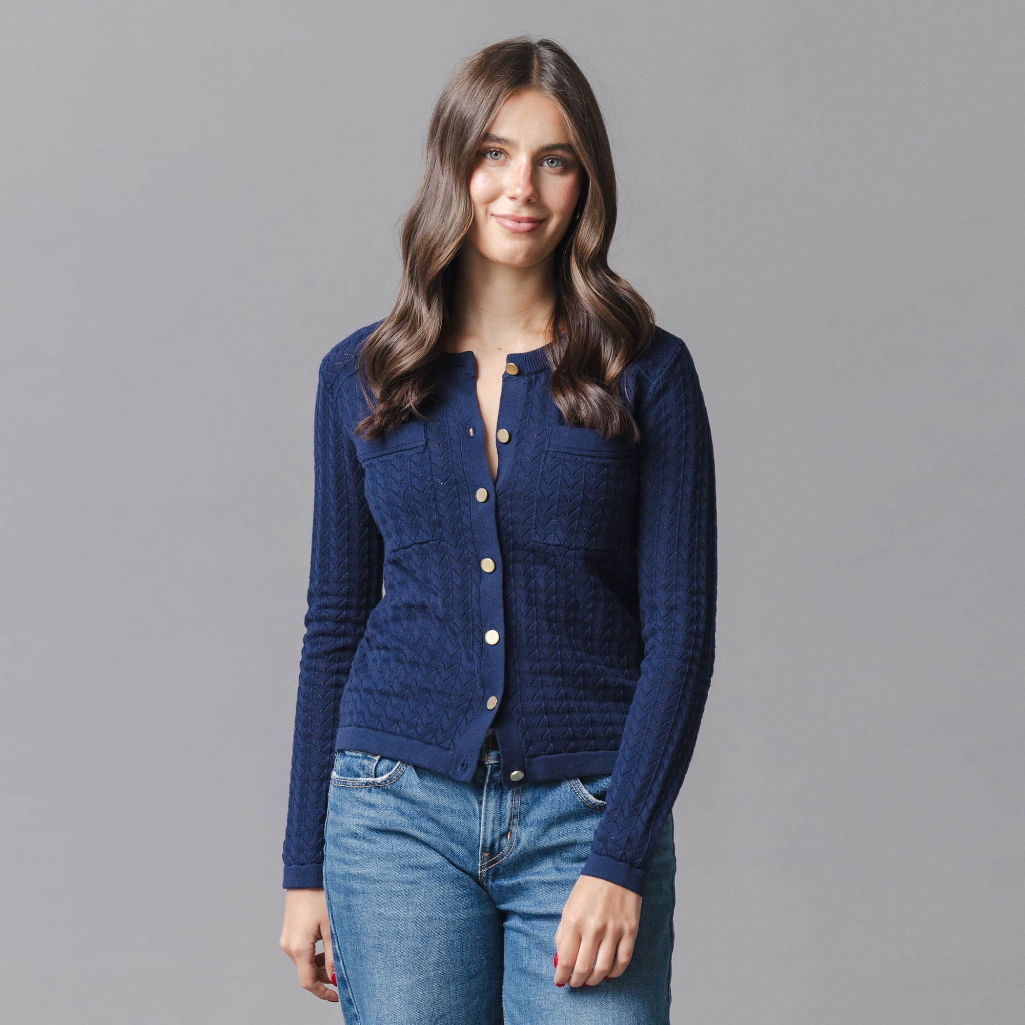 Organic Pointelle Cardigan