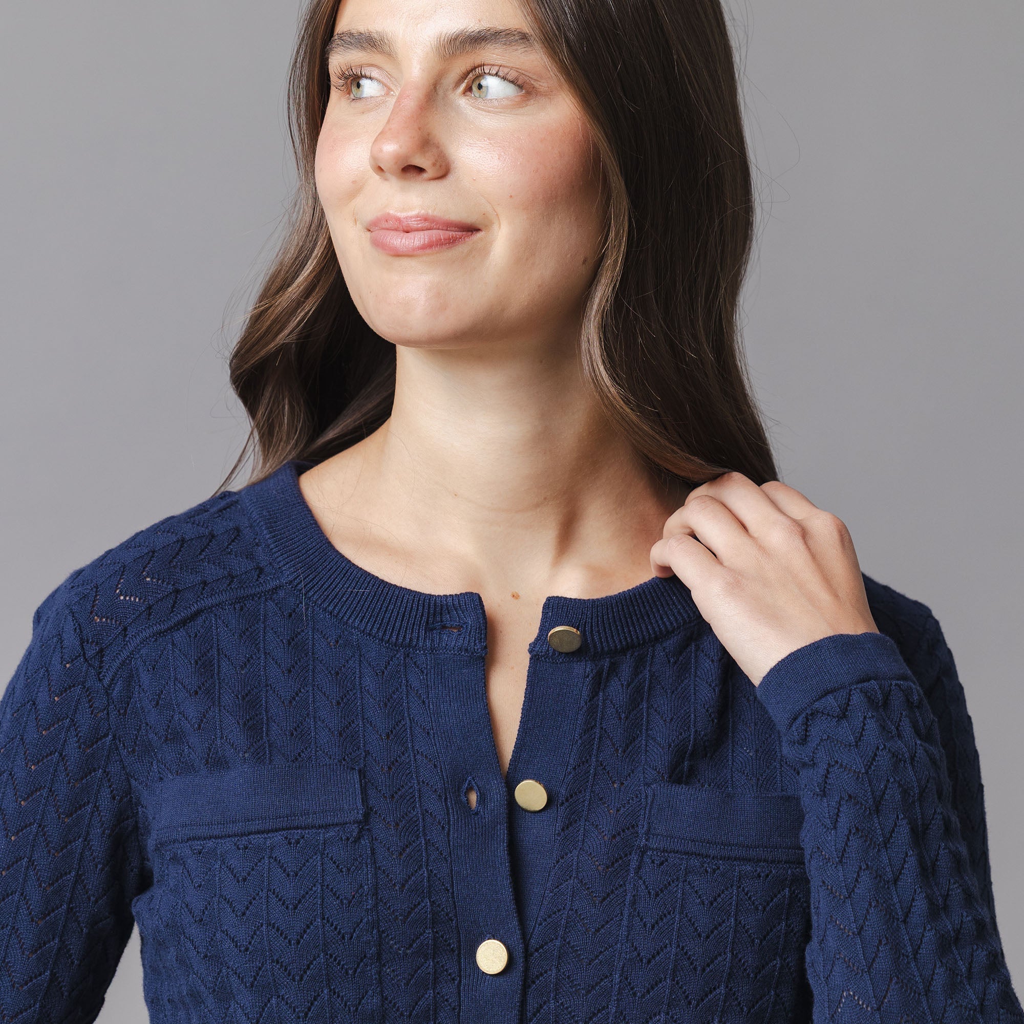 Organic Pointelle Cardigan