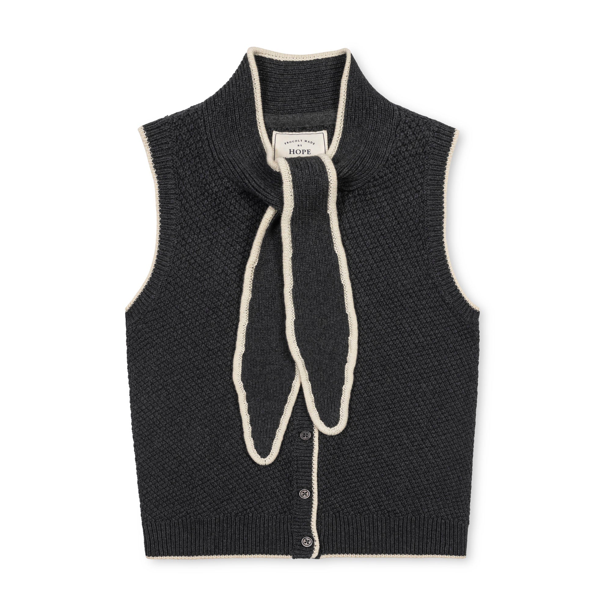 Organic Tie-Neck Sweater Tank