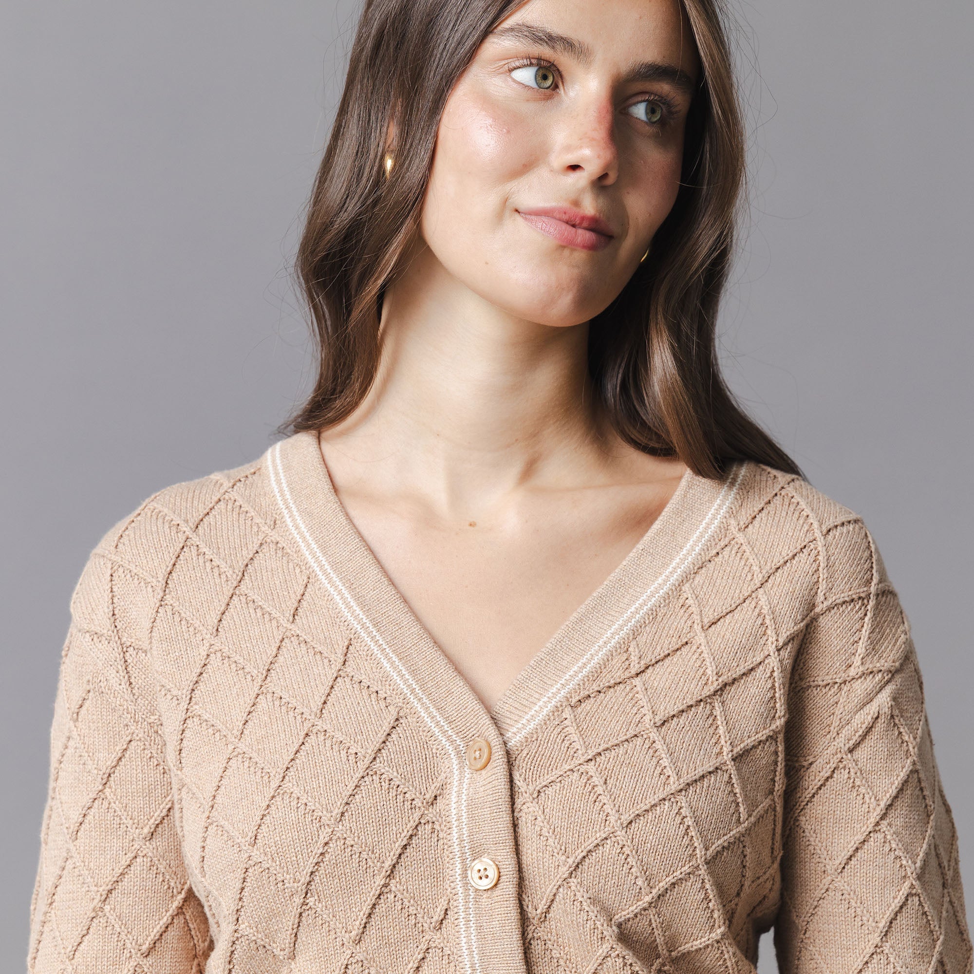 Organic V-Neck Cardigan