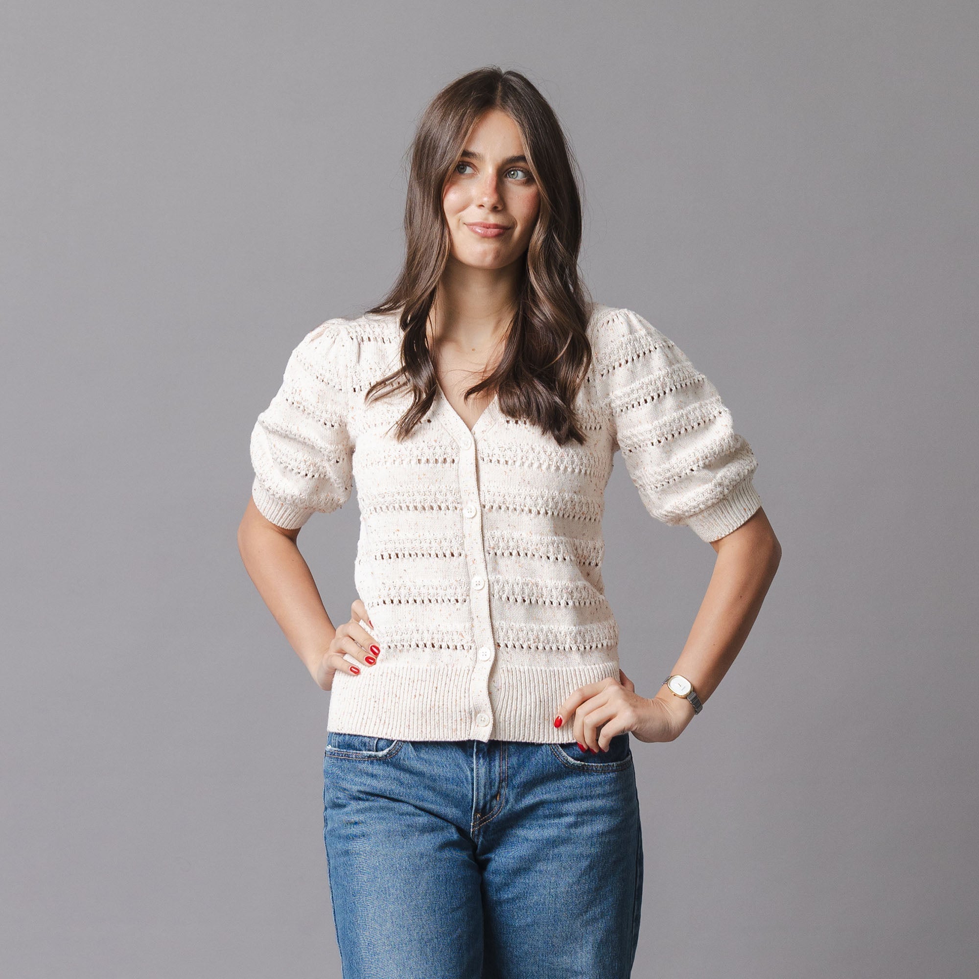 Organic Puff Sleeve Sweater