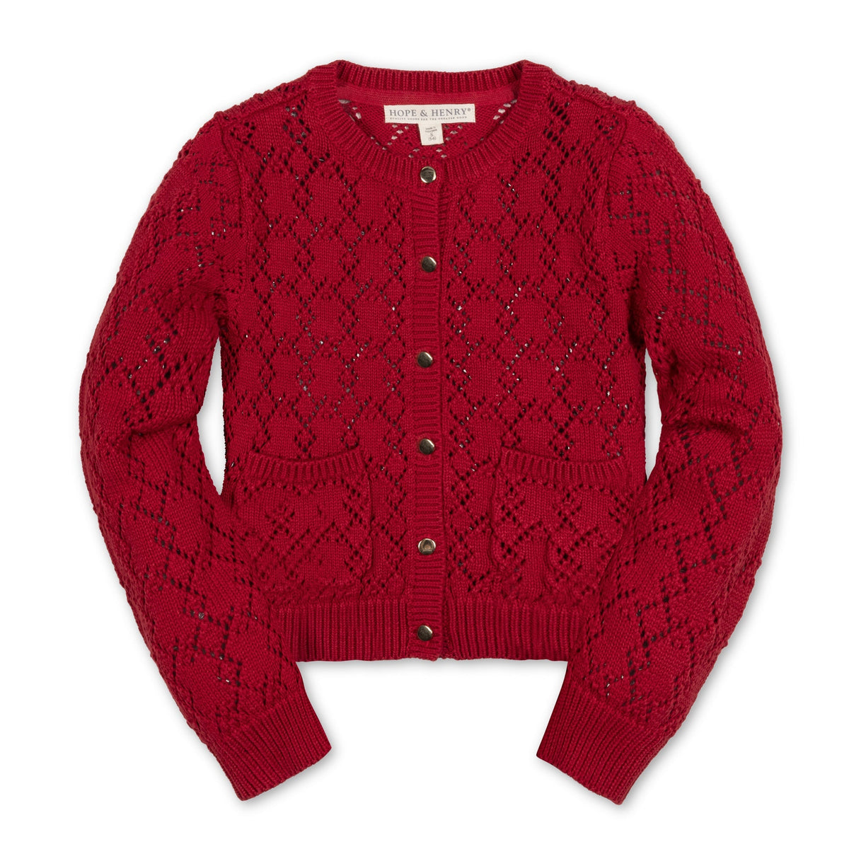 Organic Pointelle Cardigan Sweater