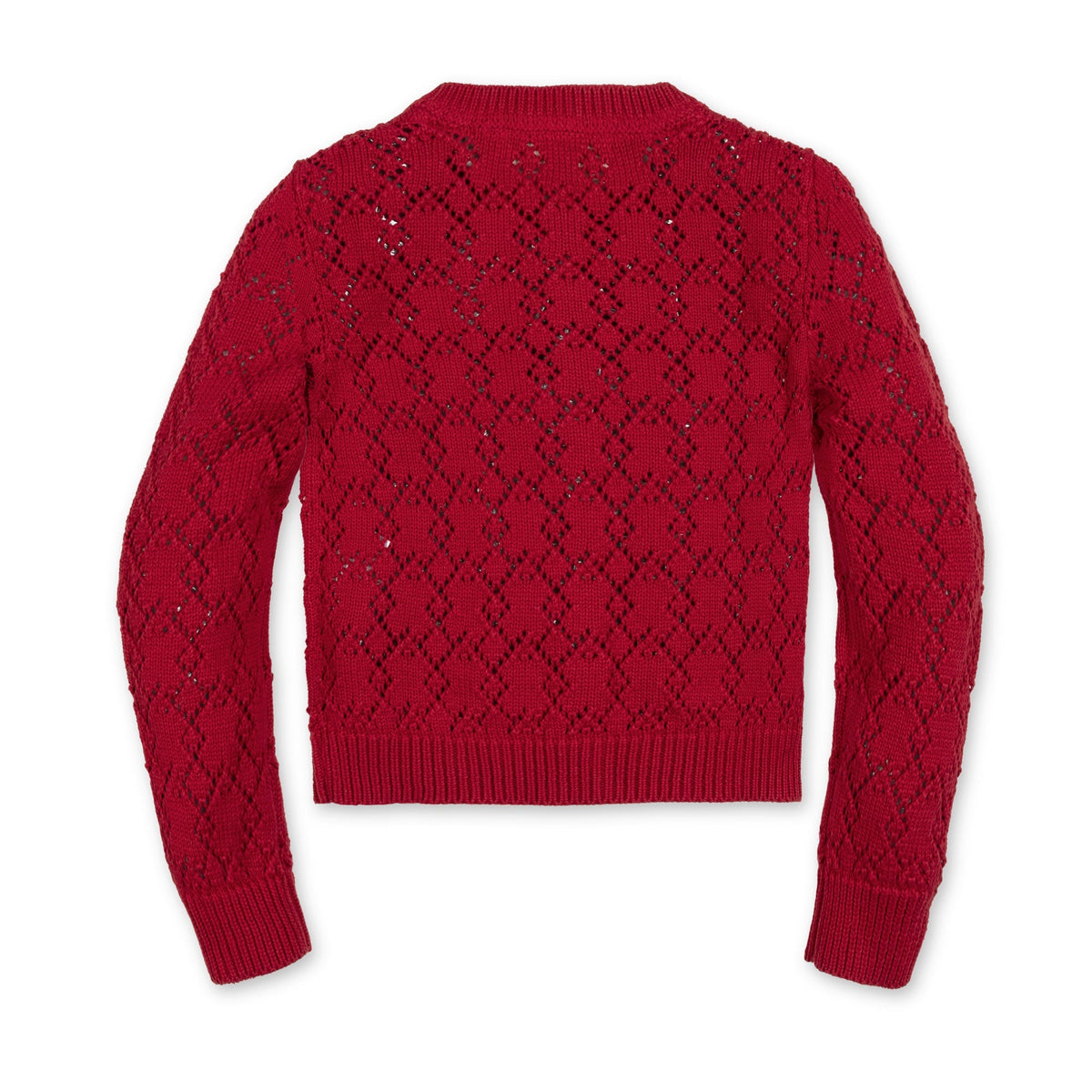 Organic Pointelle Cardigan Sweater
