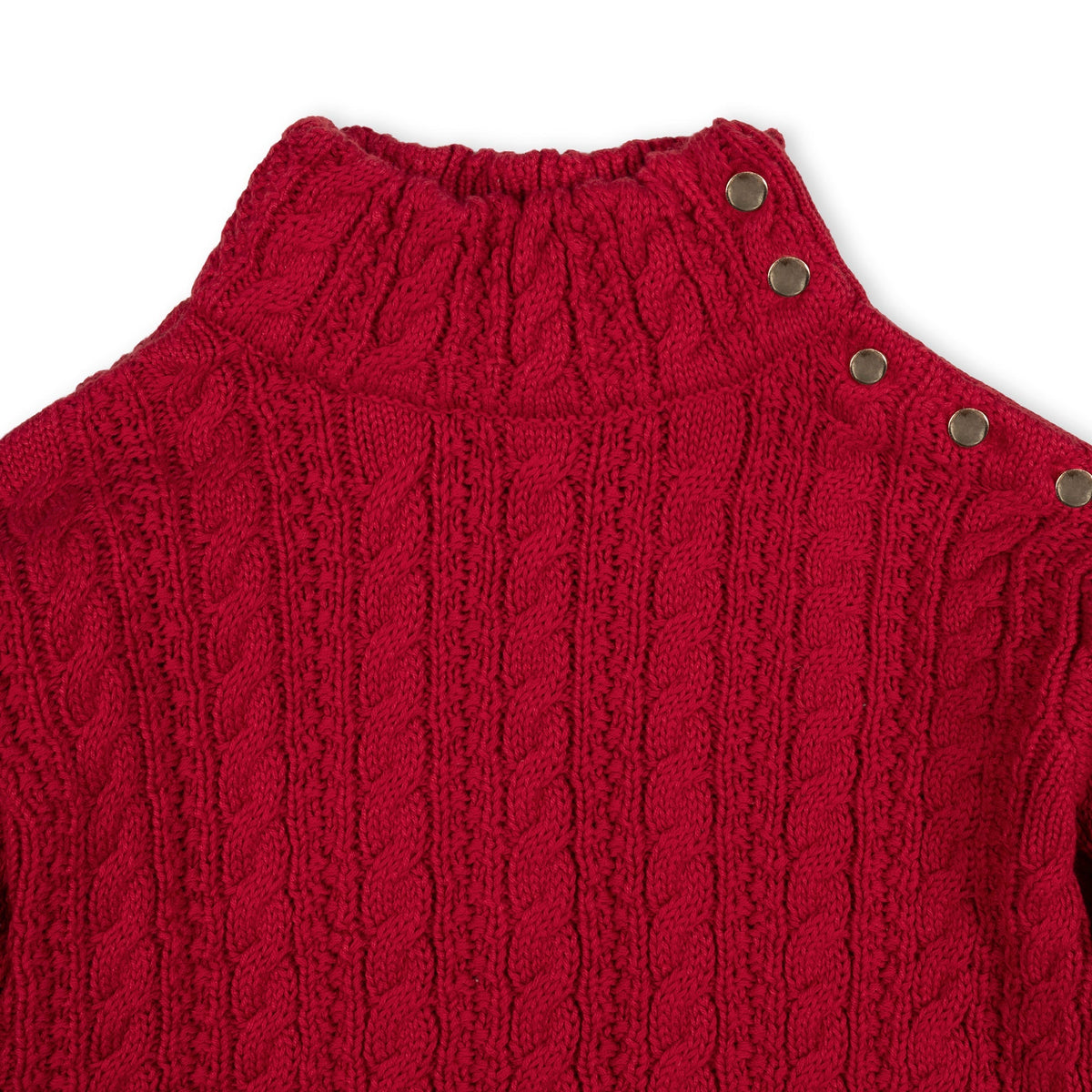 Organic Ruffle Cuff Turtleneck Sweater