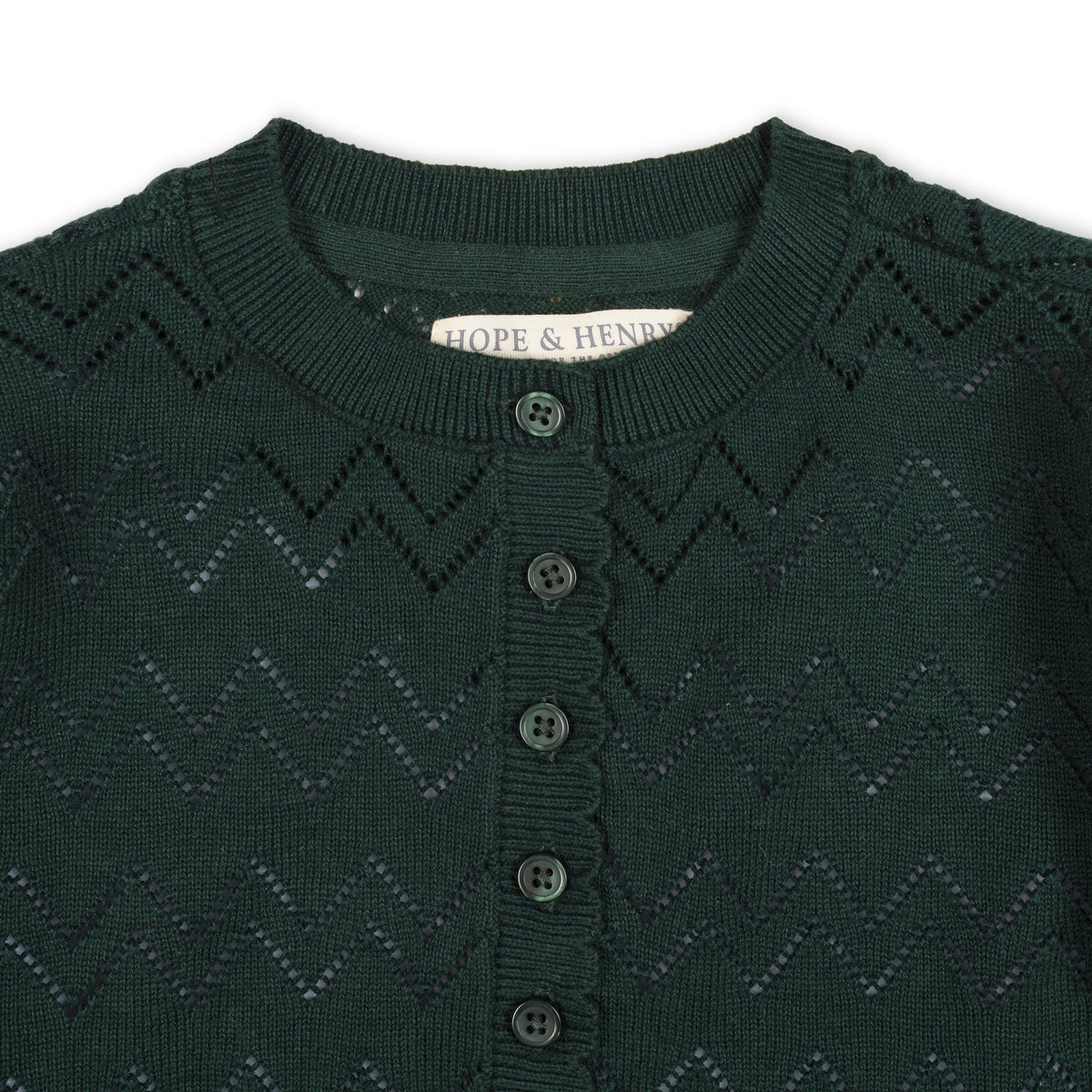 Organic Puff Sleeve Henley Sweater