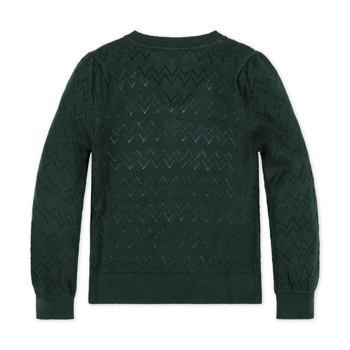 Organic Puff Sleeve Henley Sweater