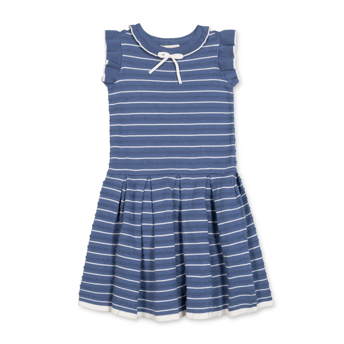 Organic Flutter Sleeve Pleated Sweater Dress