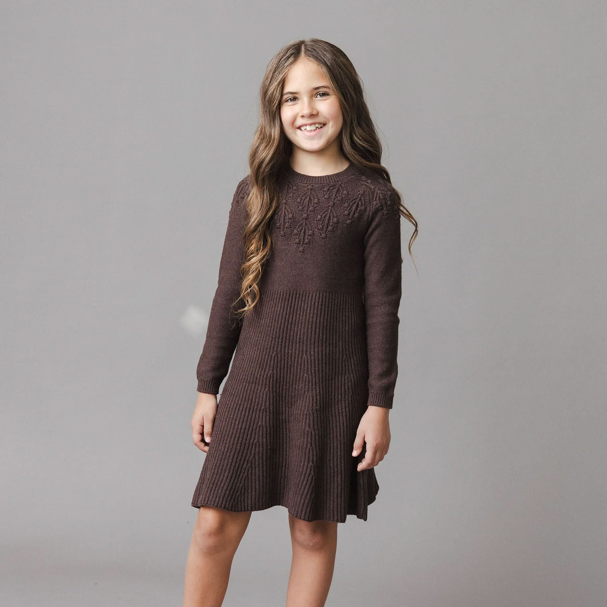 Organic Bobble Yoke Sweater Dress
