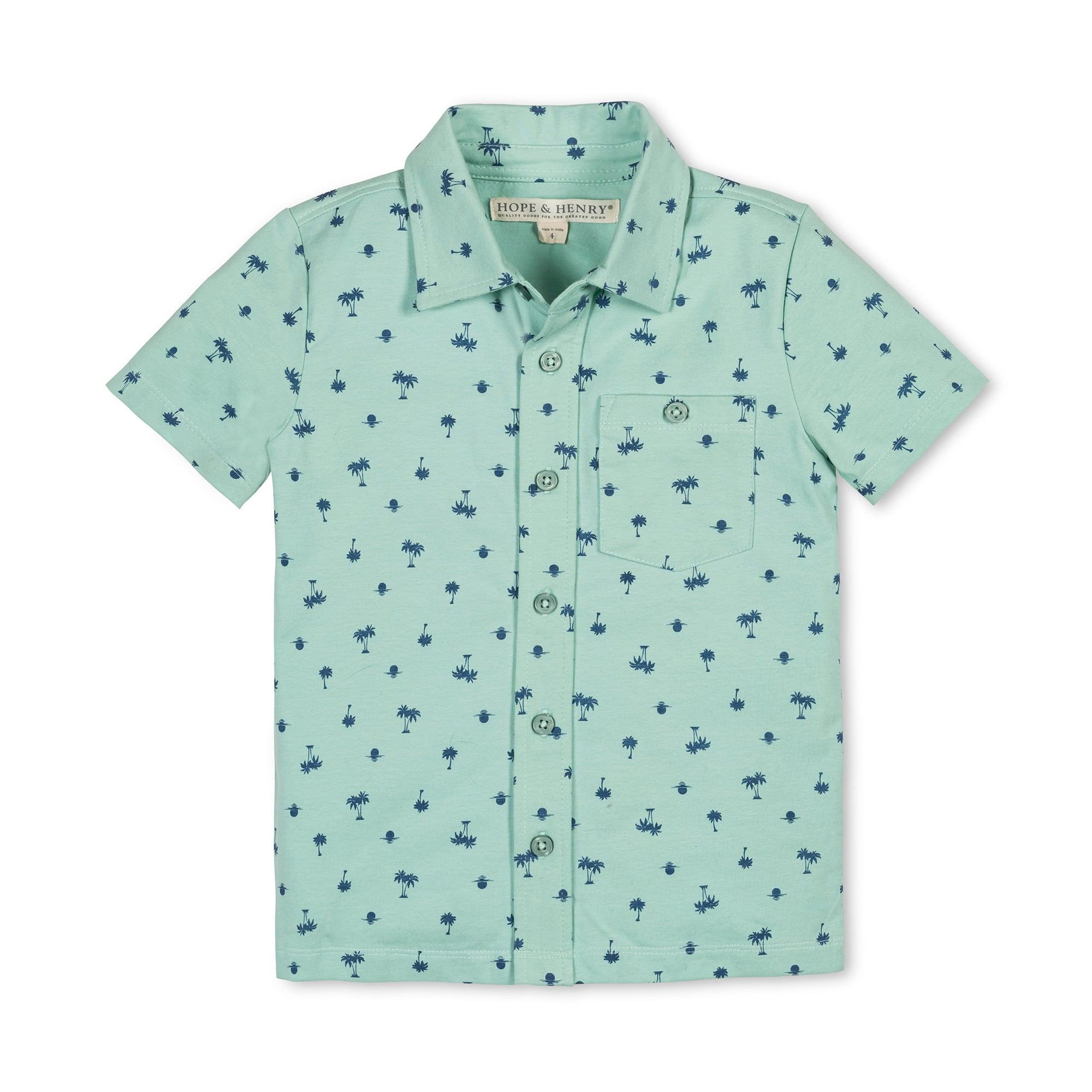 Organic Jersey Button Down Shirt