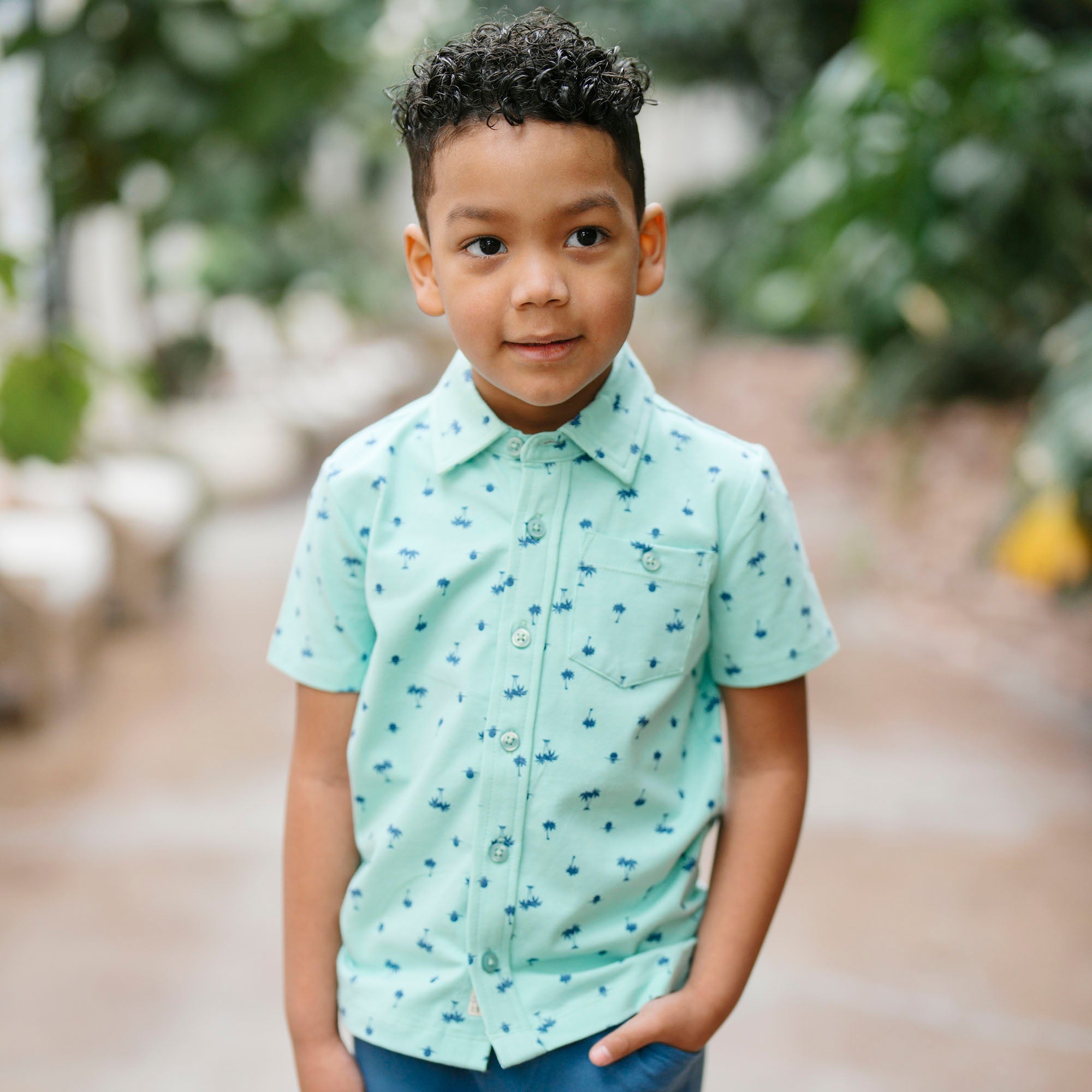 Organic Jersey Button Down Shirt