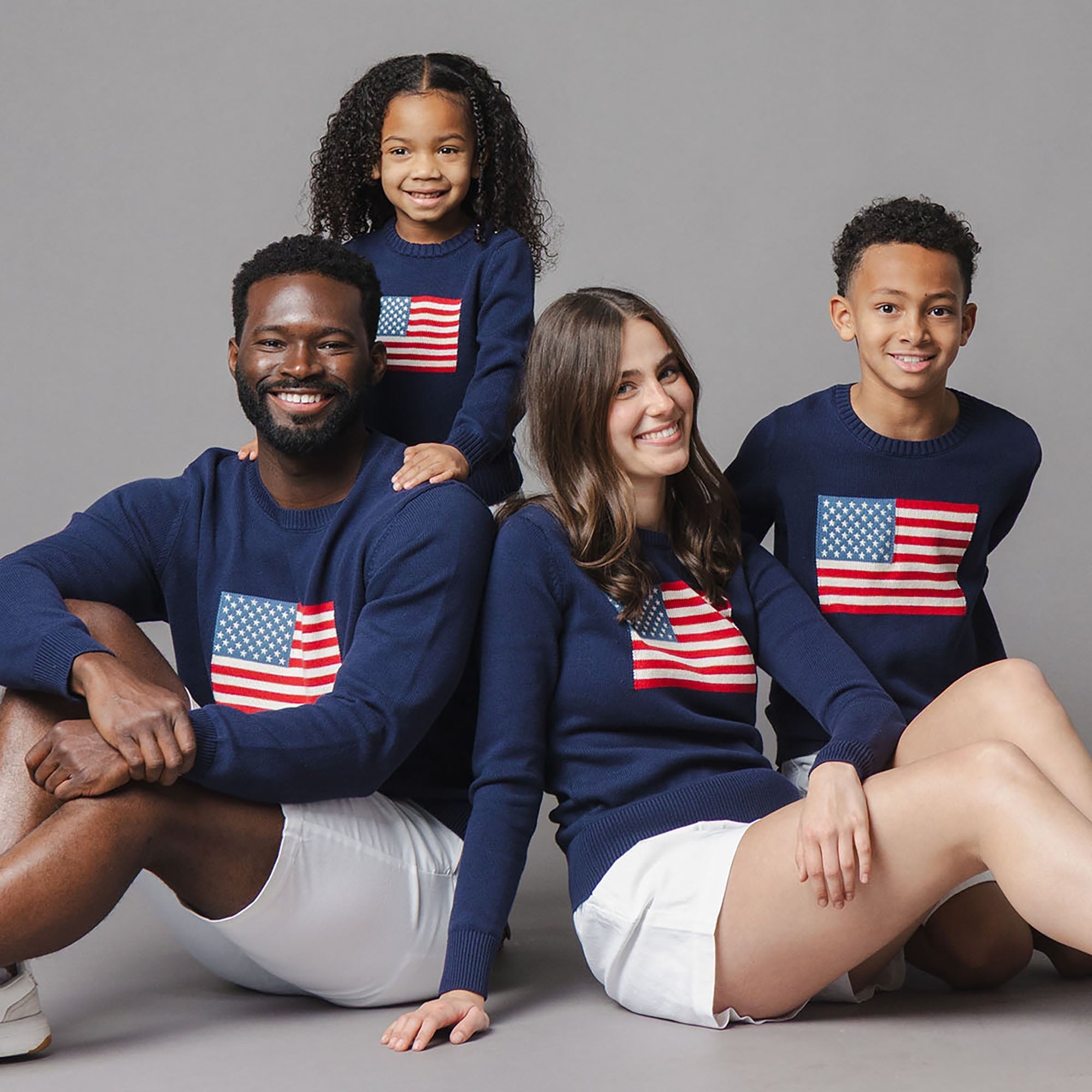 Organic Crew Neck Flag Sweater