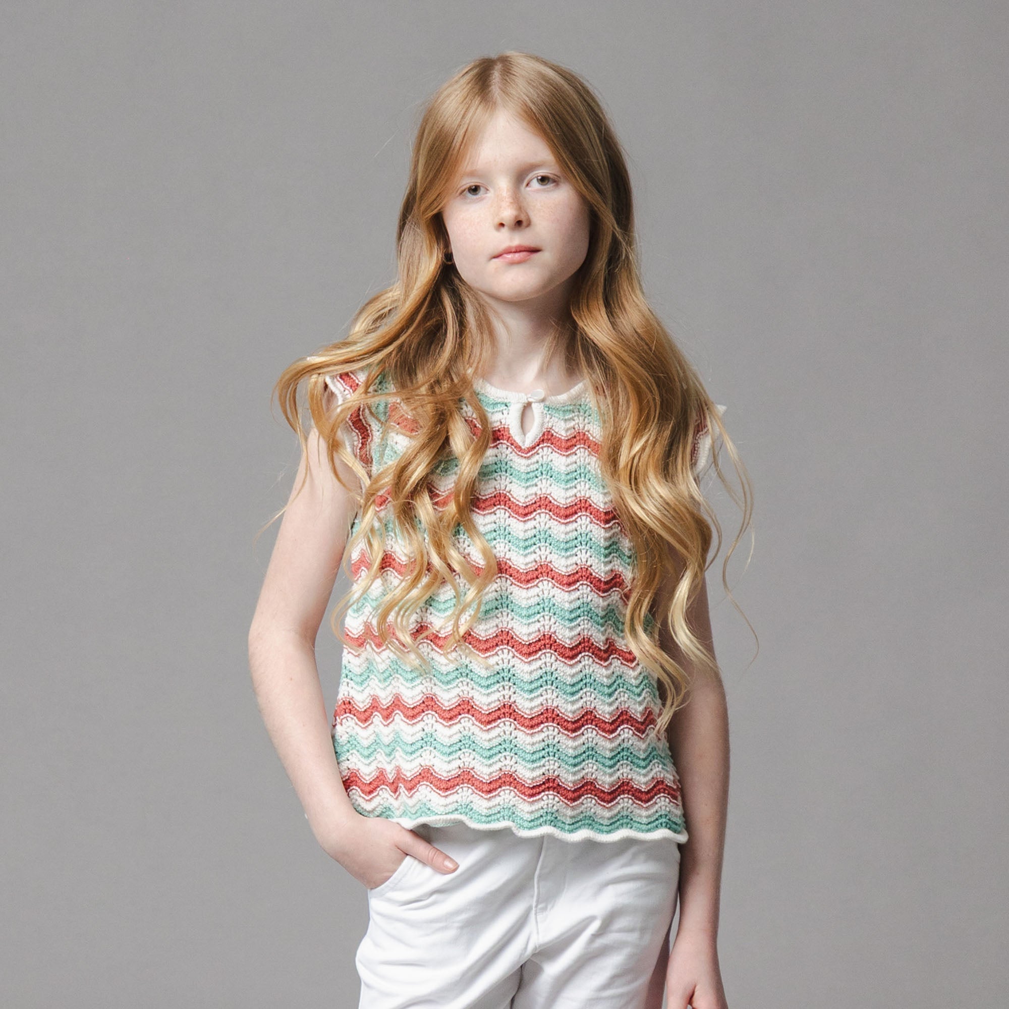Organic Flutter Sleeve Sweater Top