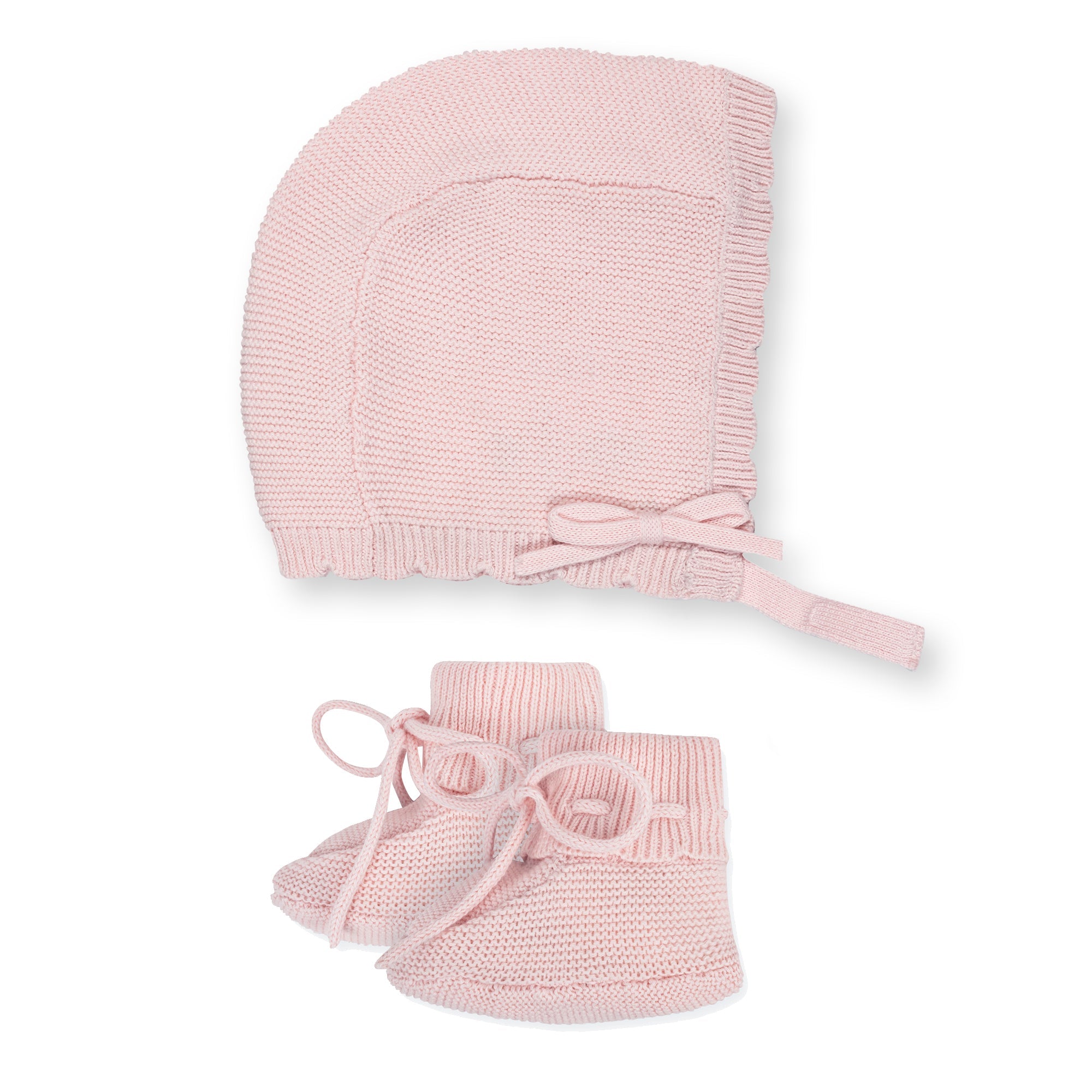 Organic Sweater Bonnet and Bootie Set