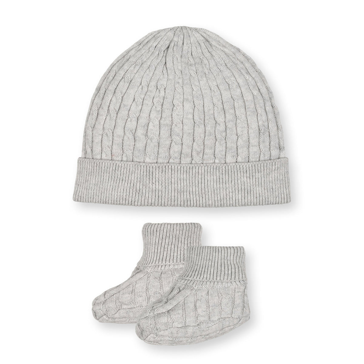 Organic Sweater Beanie and Bootie Set