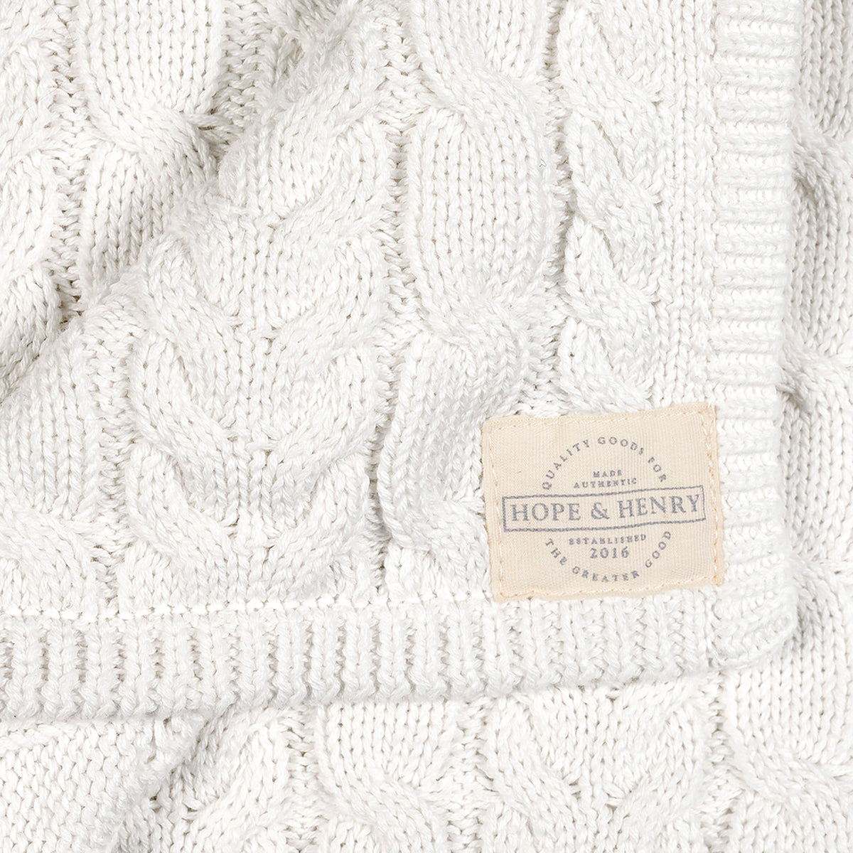 Organic Cable Knit Blanket