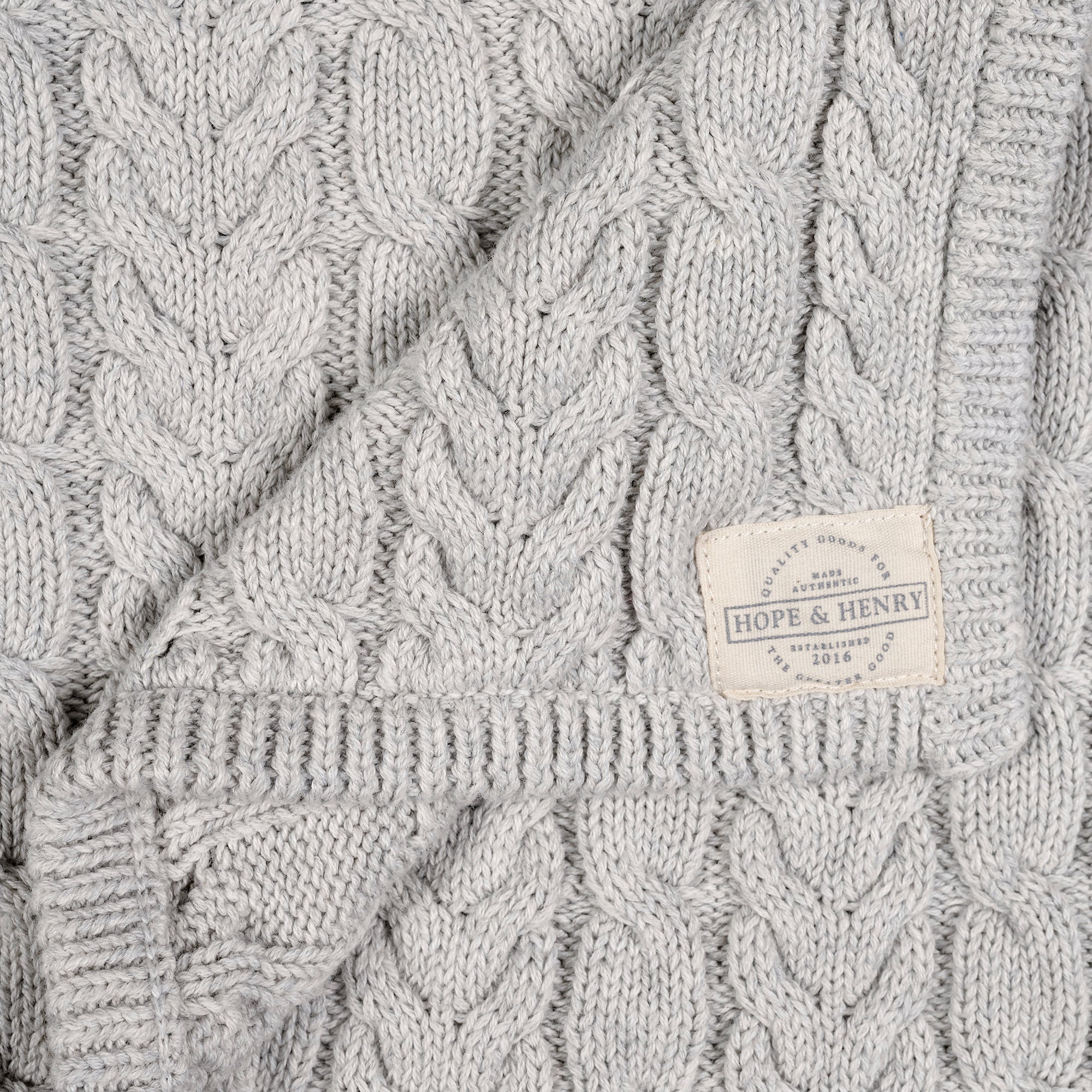 Organic Cable Knit Blanket