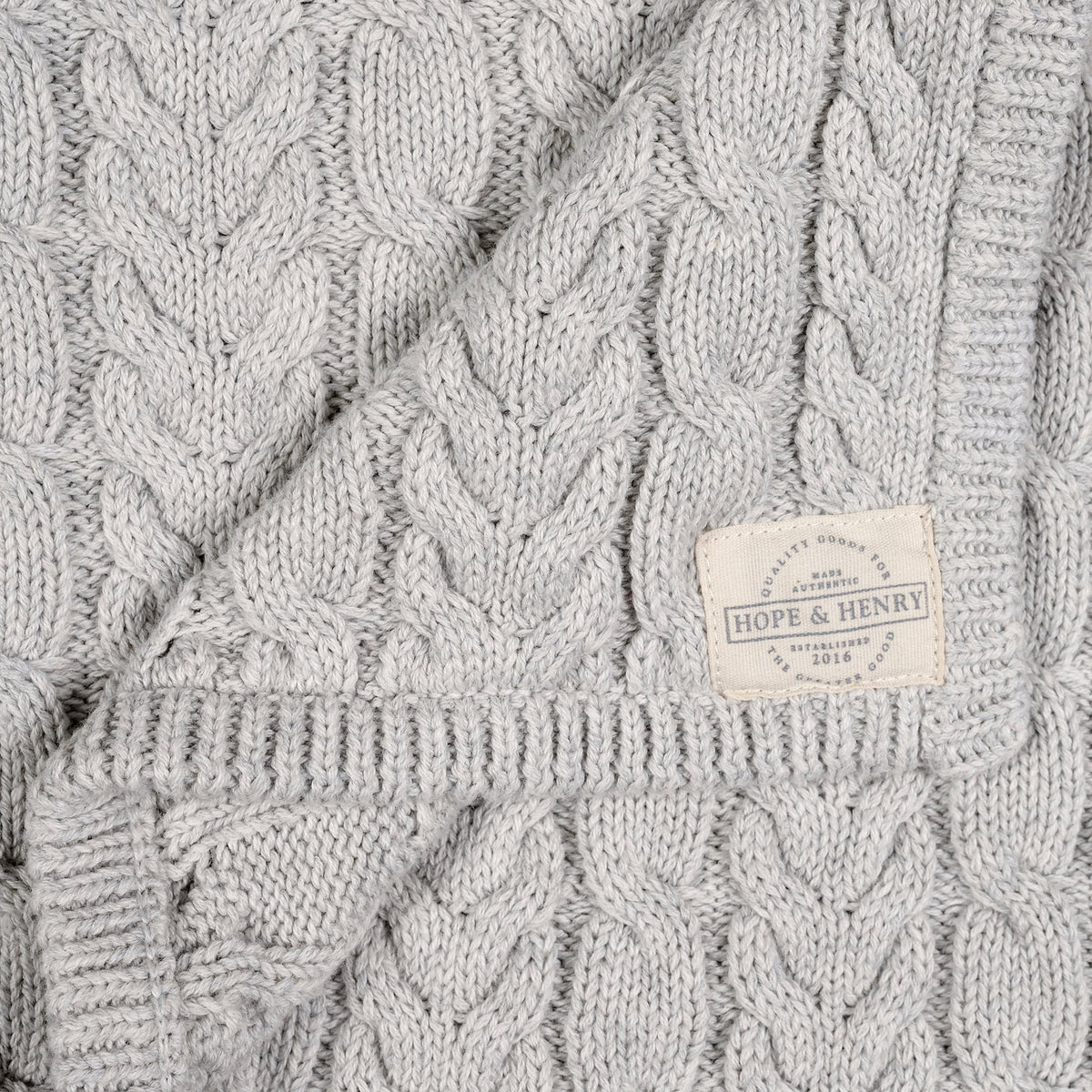 Organic Cable Knit Blanket