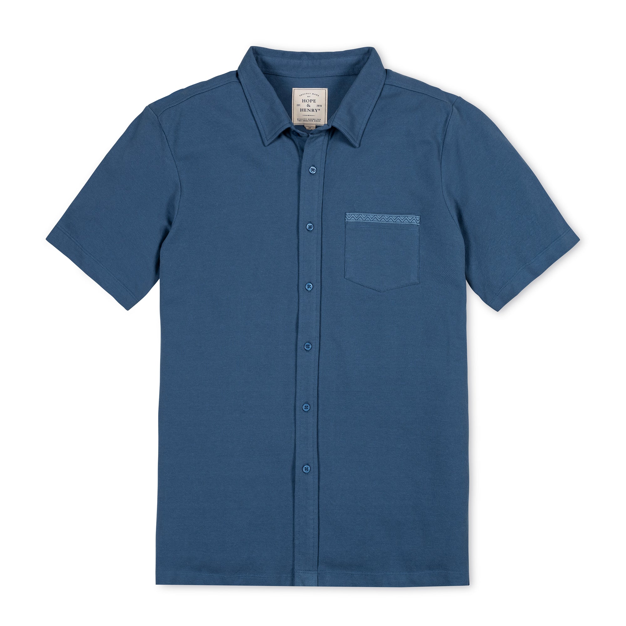 Organic Pique Short Sleeve Shirt