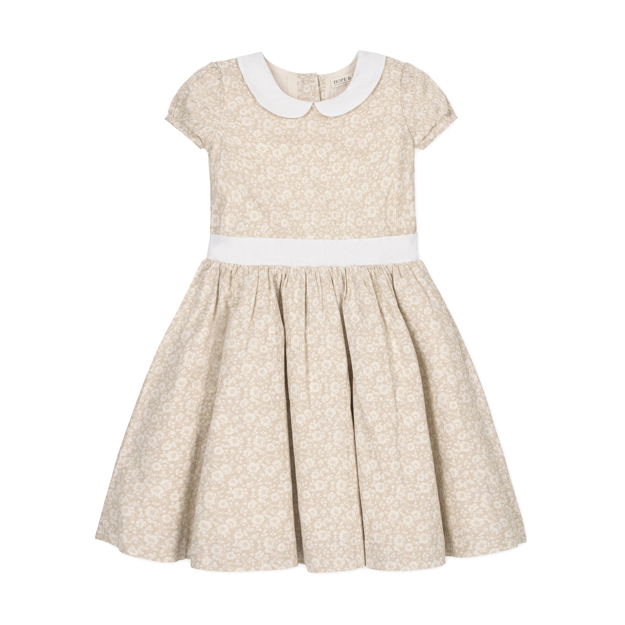 Linen Dress with Peter Pan Collar
