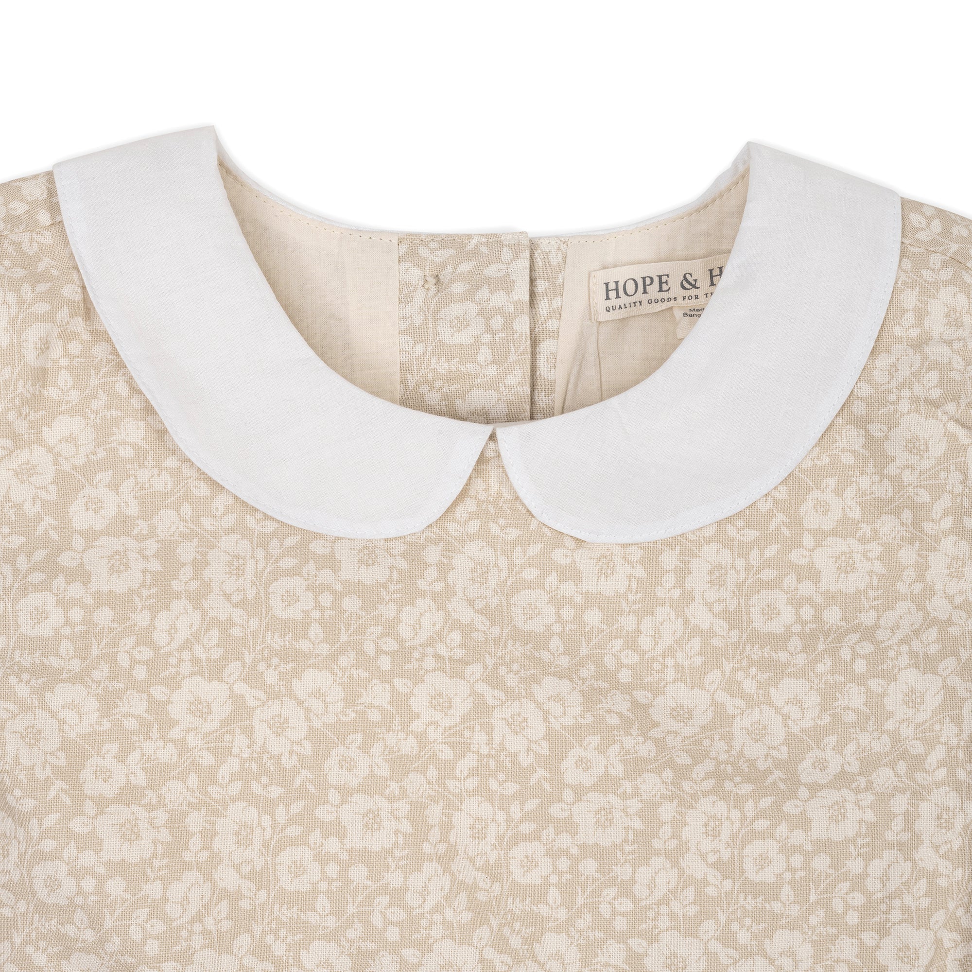 Linen Dress with Peter Pan Collar