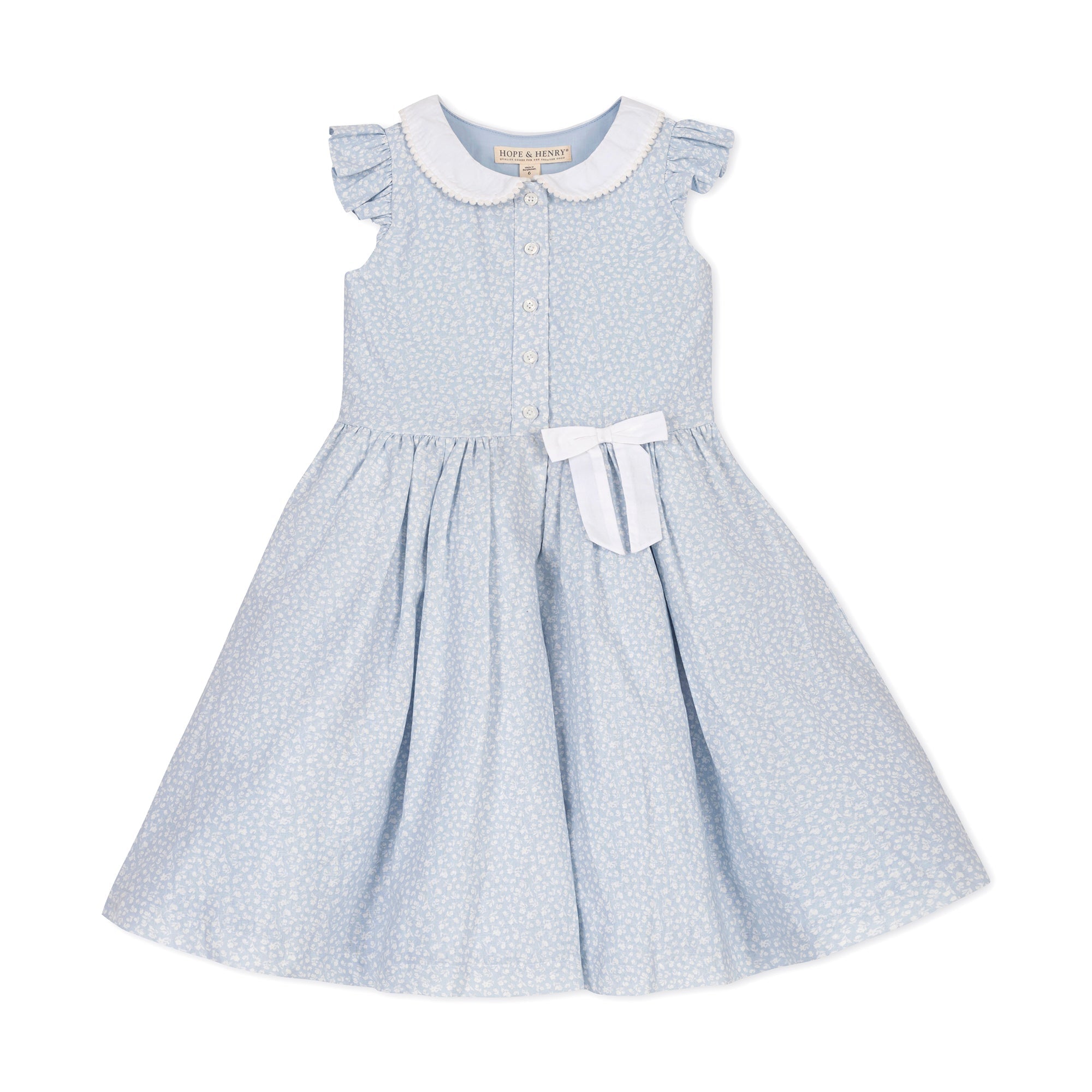 Linen Dress with Peter Pan Collar