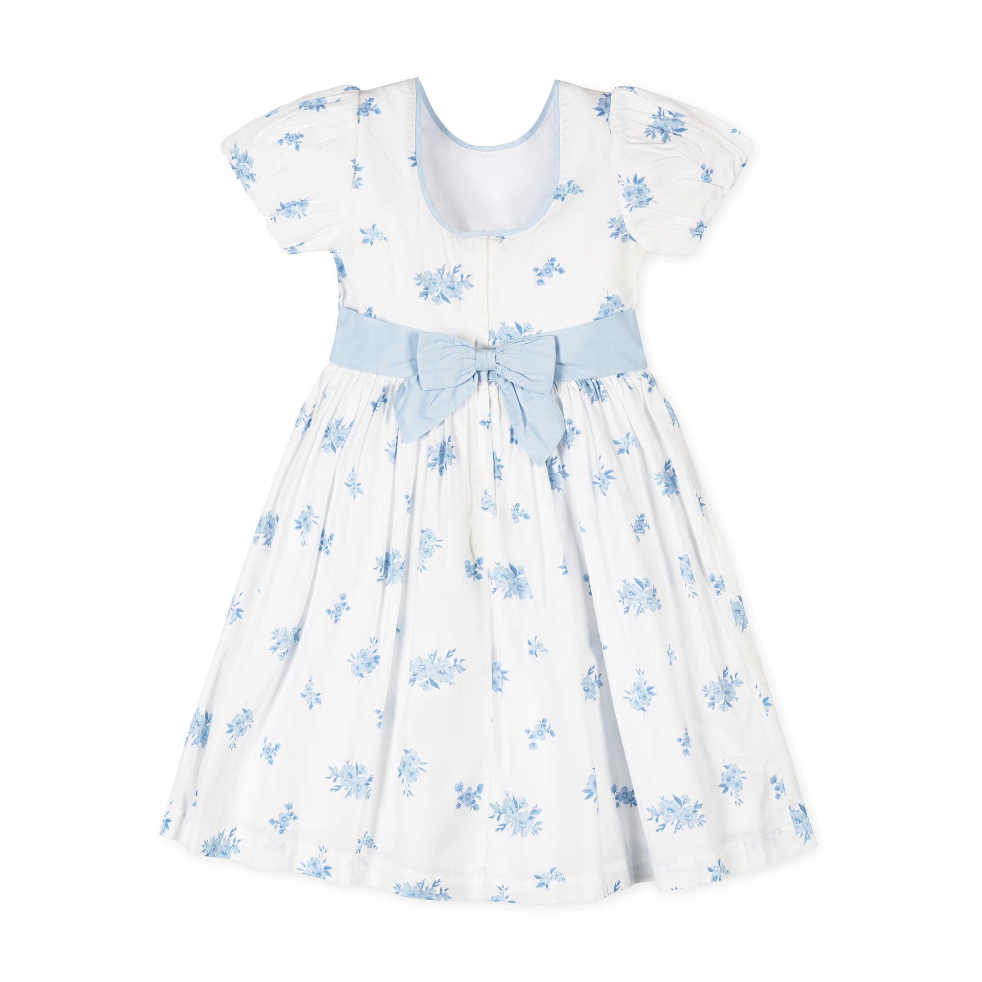Organic Puff Sleeve Sateen Dress