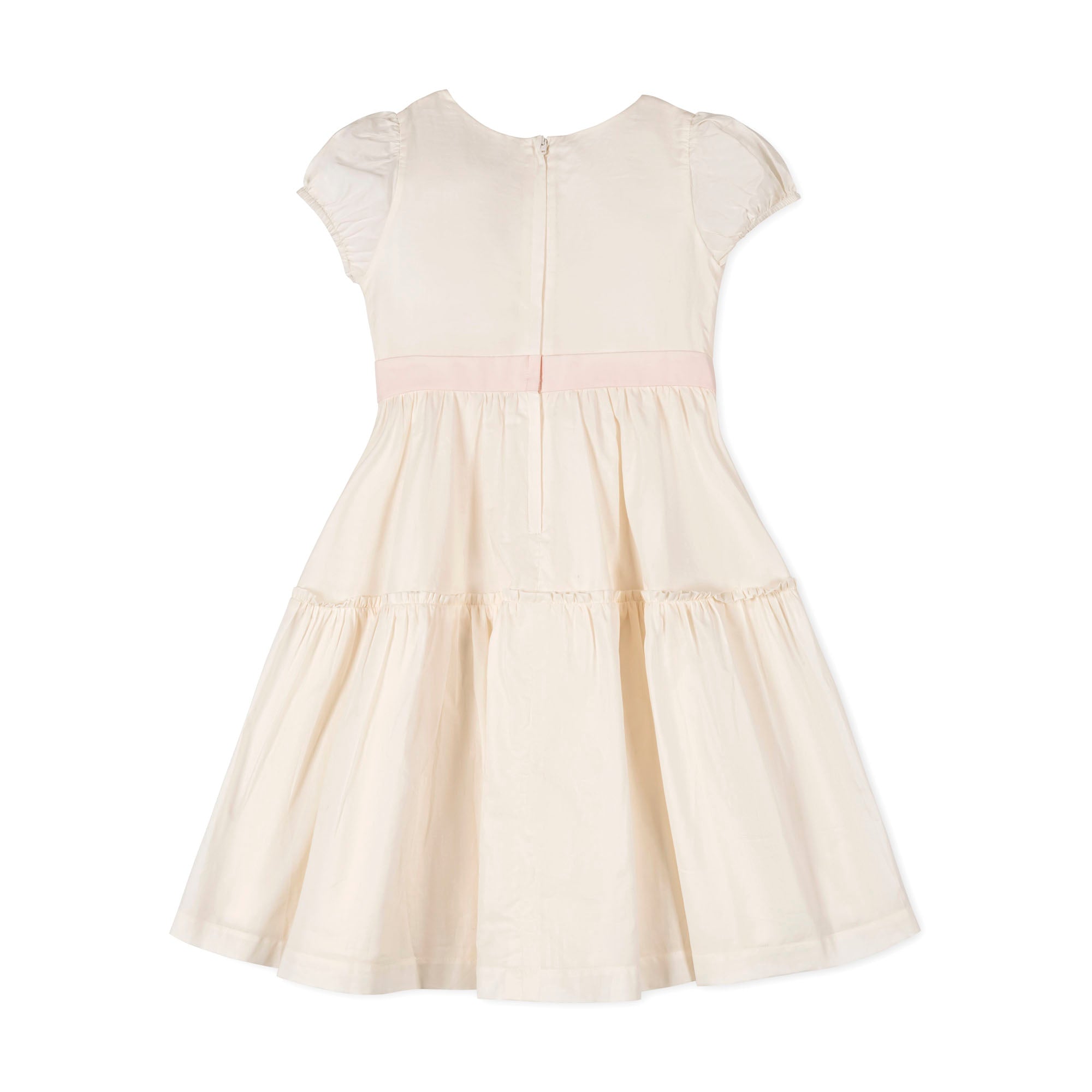 Organic Puff Sleeve Tiered Party Dress