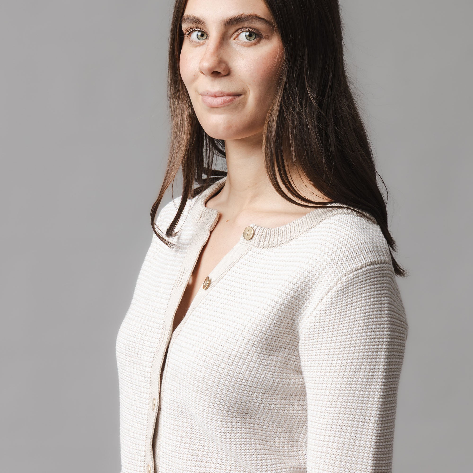 Organic Tweed Sweater Cardigan