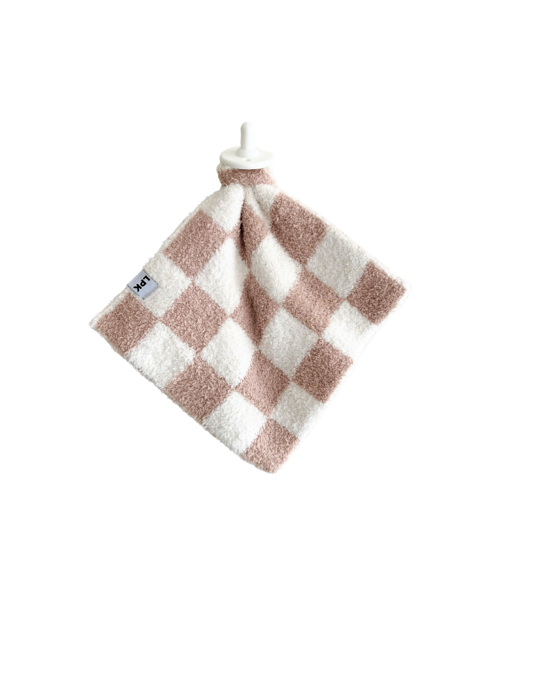 Checkered Plush Lovey | Latte