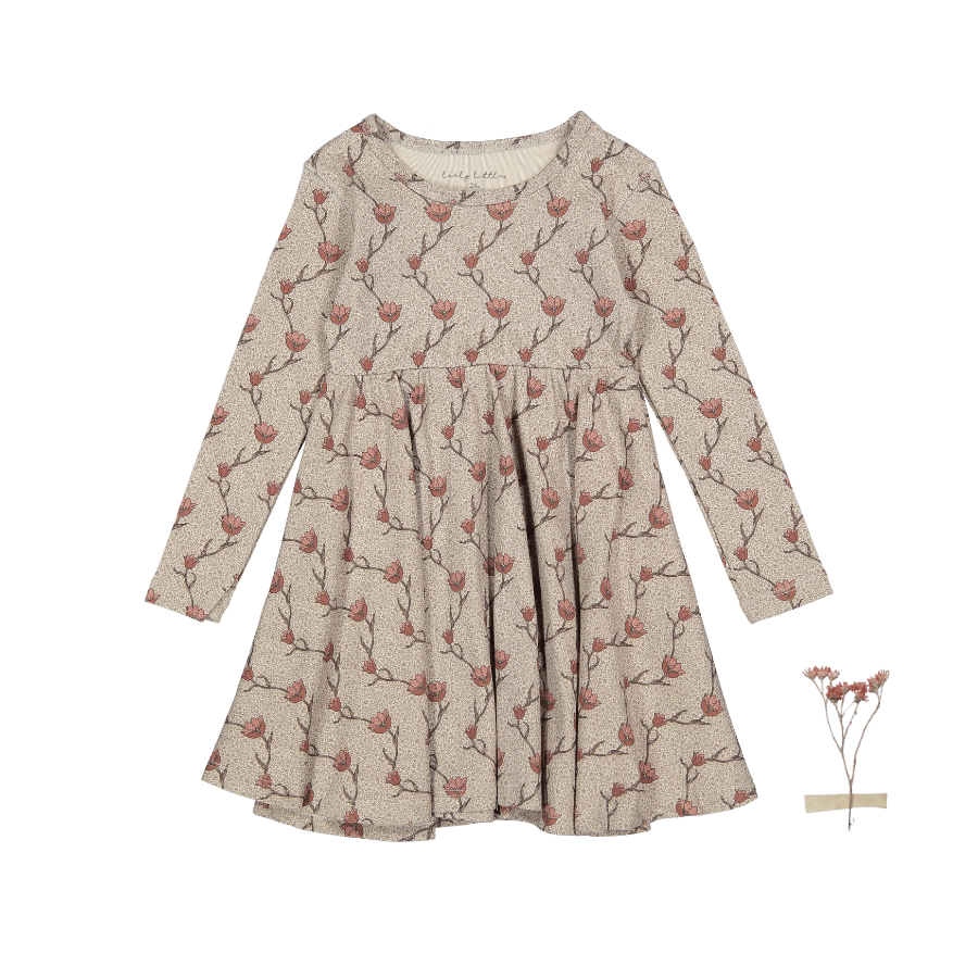 The Printed Long Sleeve Dress - Iris