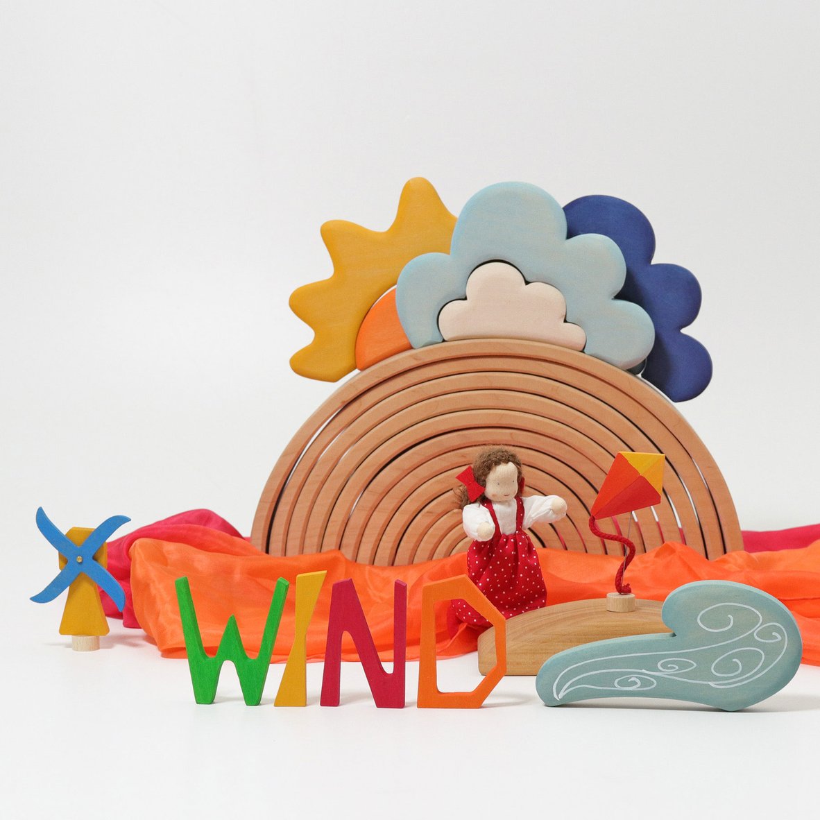 **Pre-order (Ships in 2-3 Weeks)**13 Pcs STAINED Wooden Weather Building Set