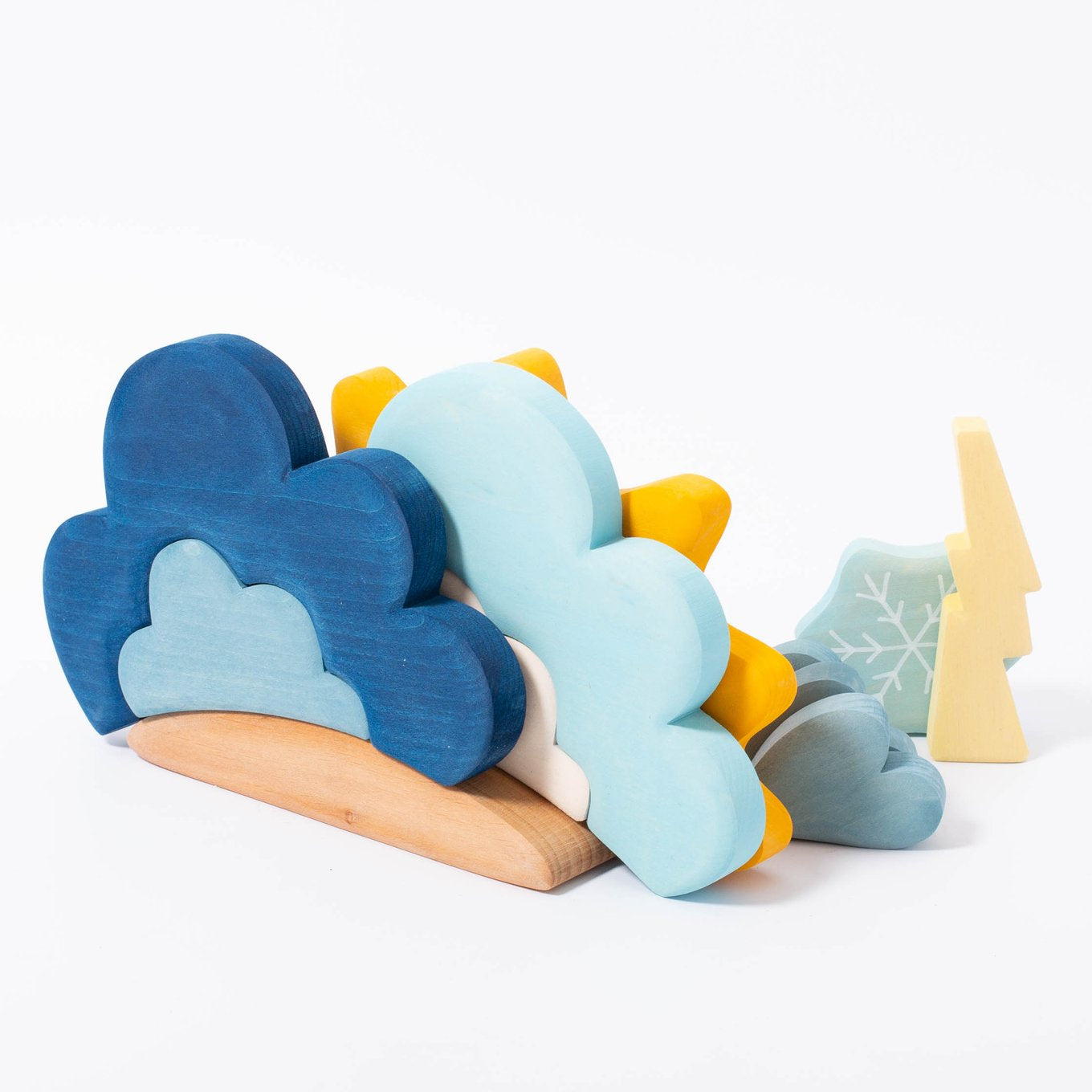 **Pre-order (Ships in 2-3 Weeks)**13 Pcs STAINED Wooden Weather Building Set