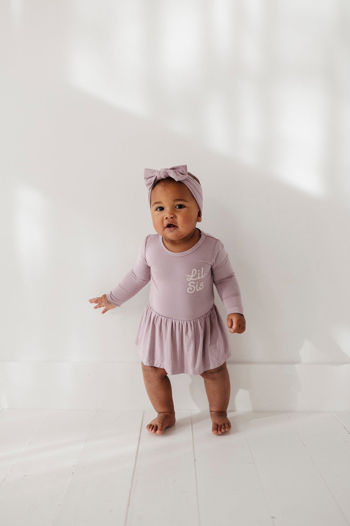 Baby Girl Long Sleeve Bodysuit Dress Set