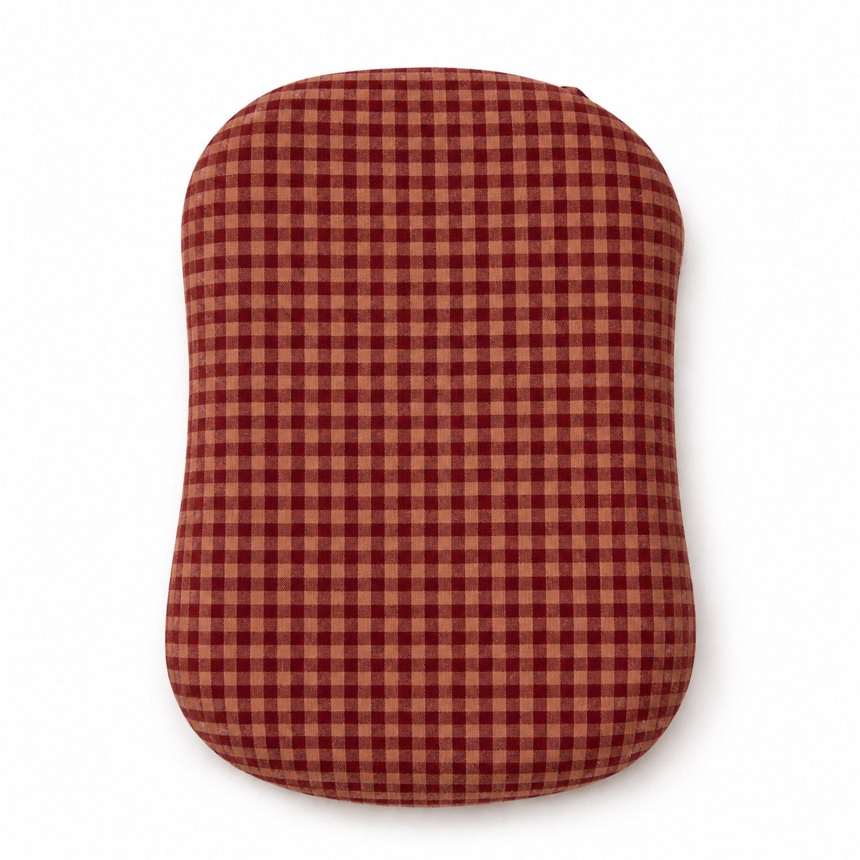 Red Beige Gingham Ruffle Baby Lounger Cover