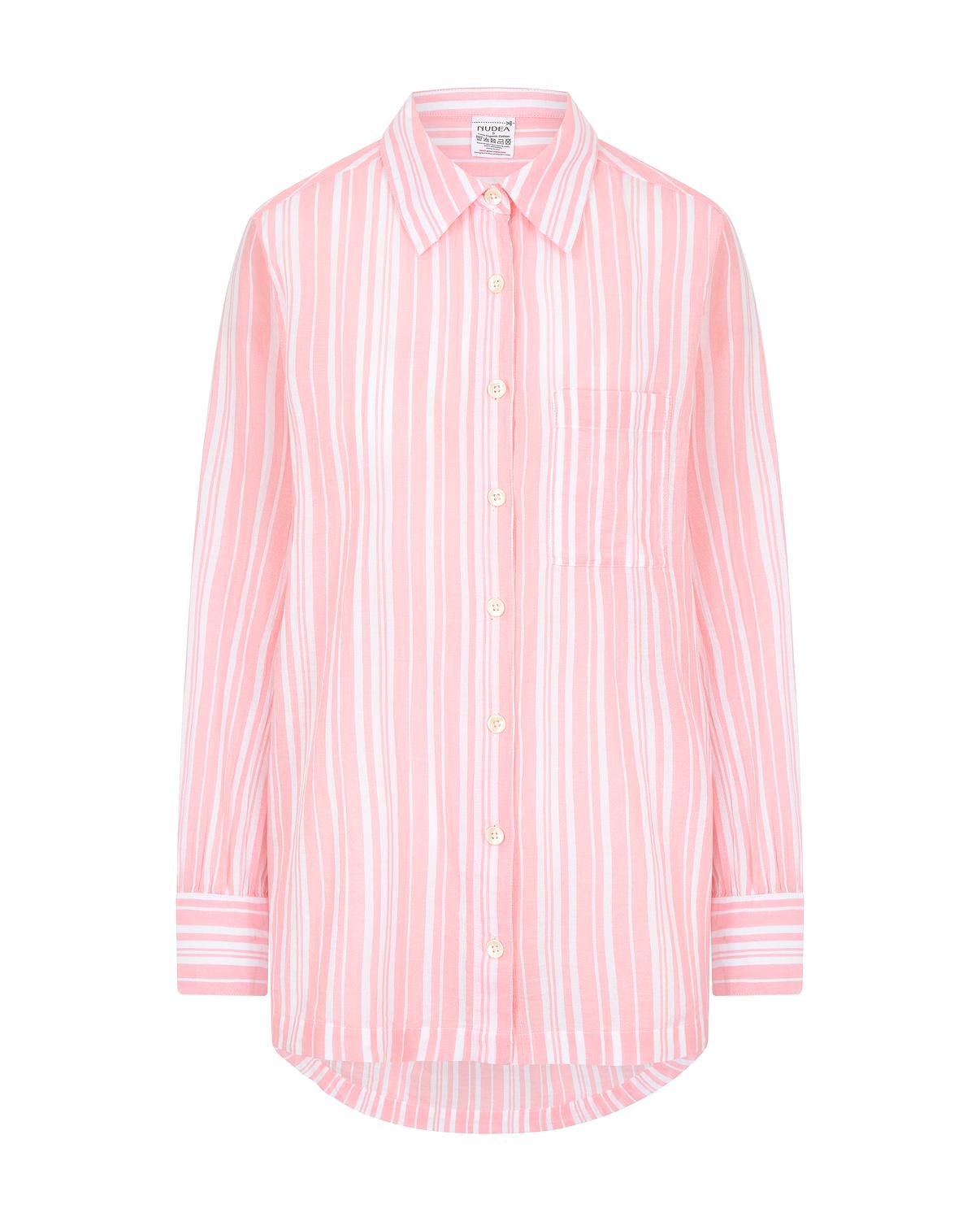The Midi Shirt - Fondant Pink Stripe