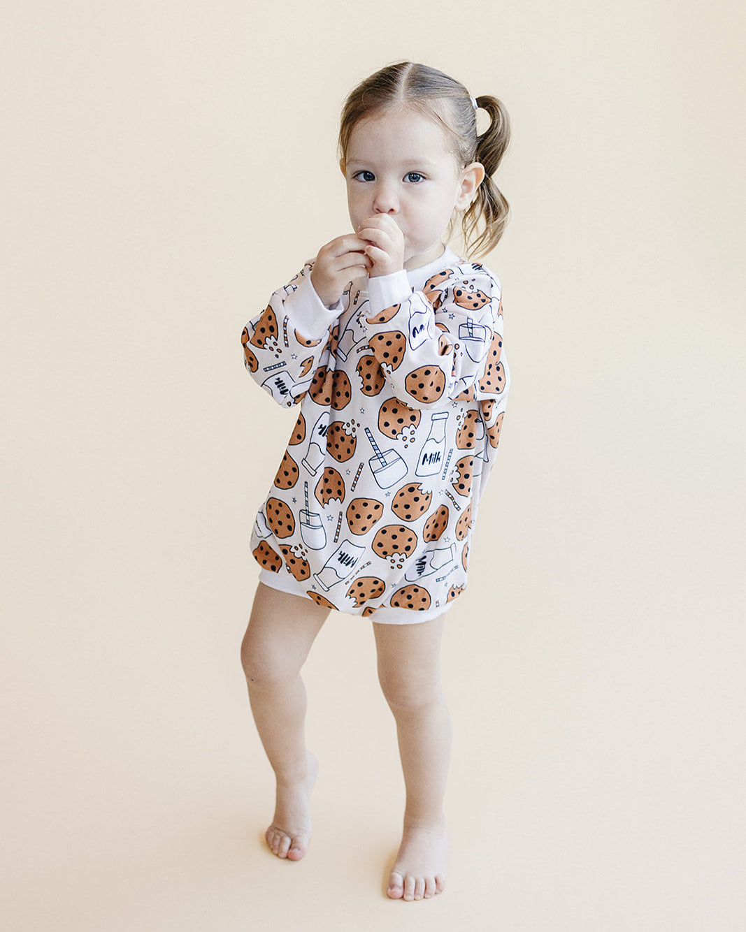 Bubble Romper | Milk & Cookies
